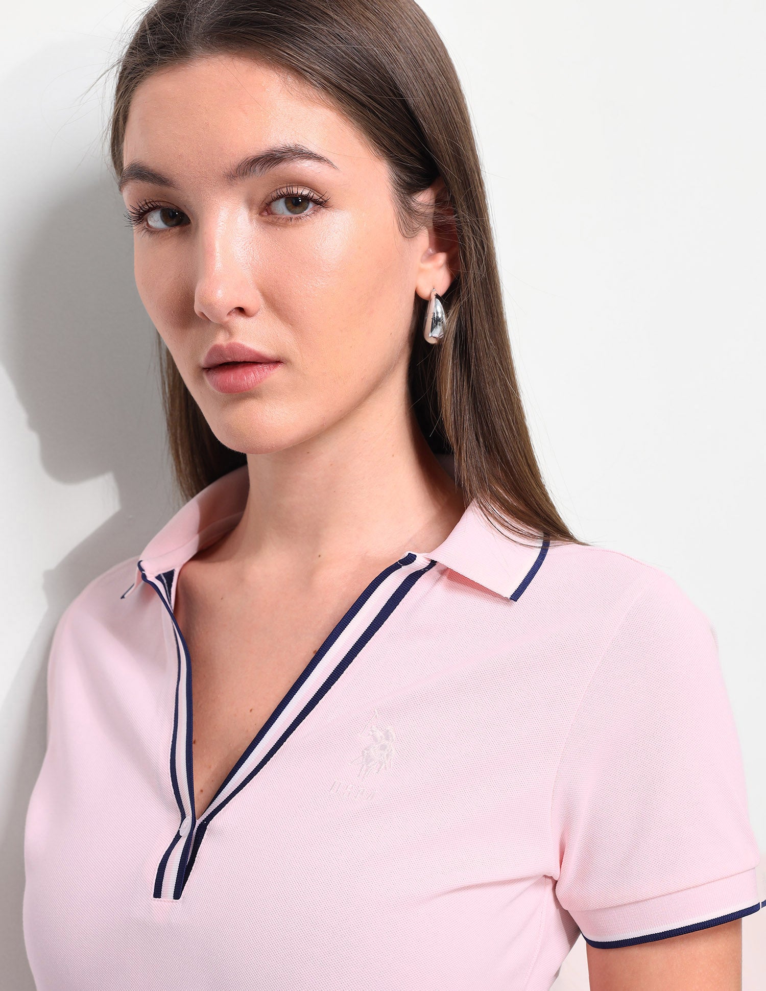 Solid Regular Fit Polo Shirt Pink - U.S. Polo Assn. India | Large