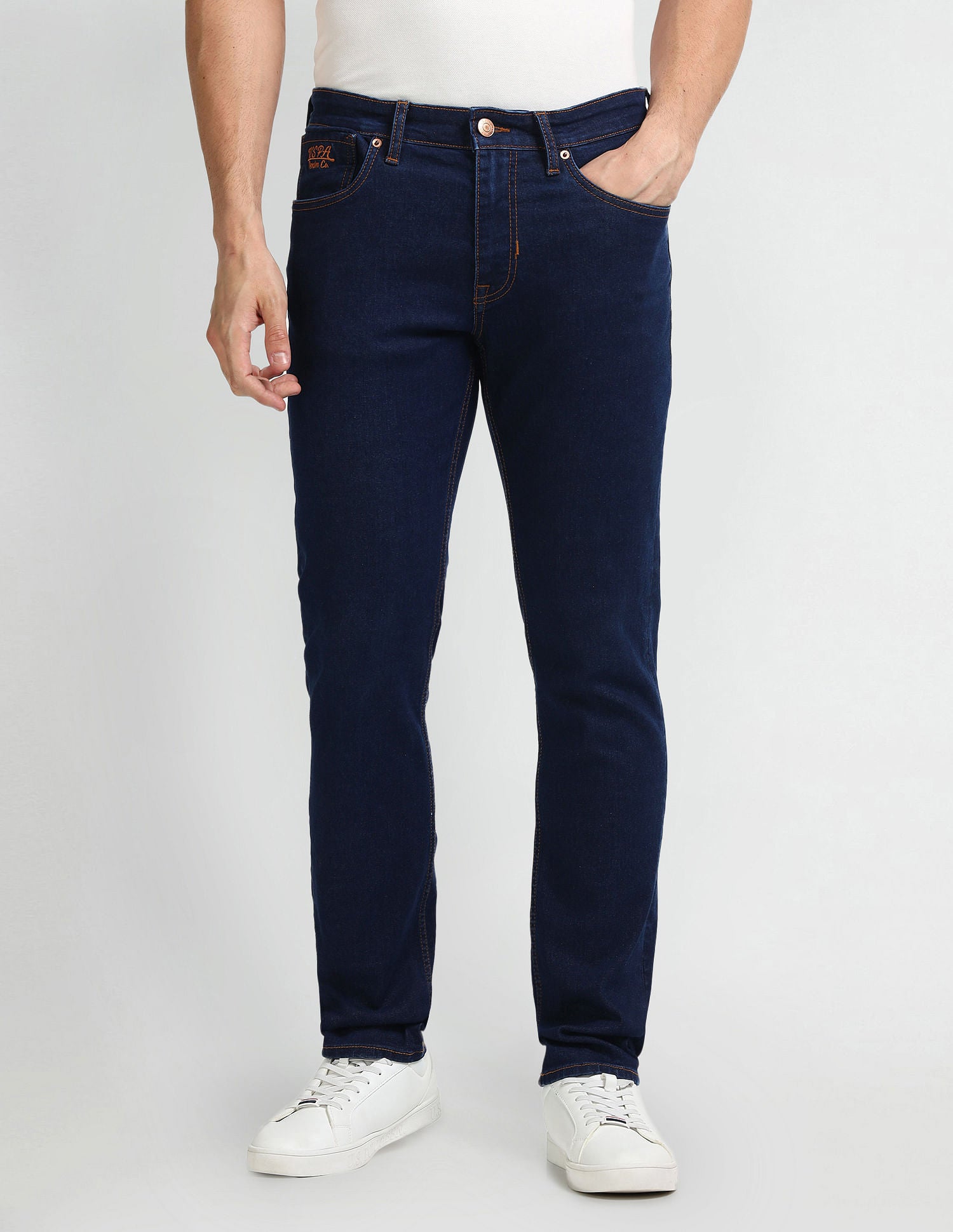 Brandon Slim Tapered Blue Jeans Blue - U.S. Polo Assn. India | Large