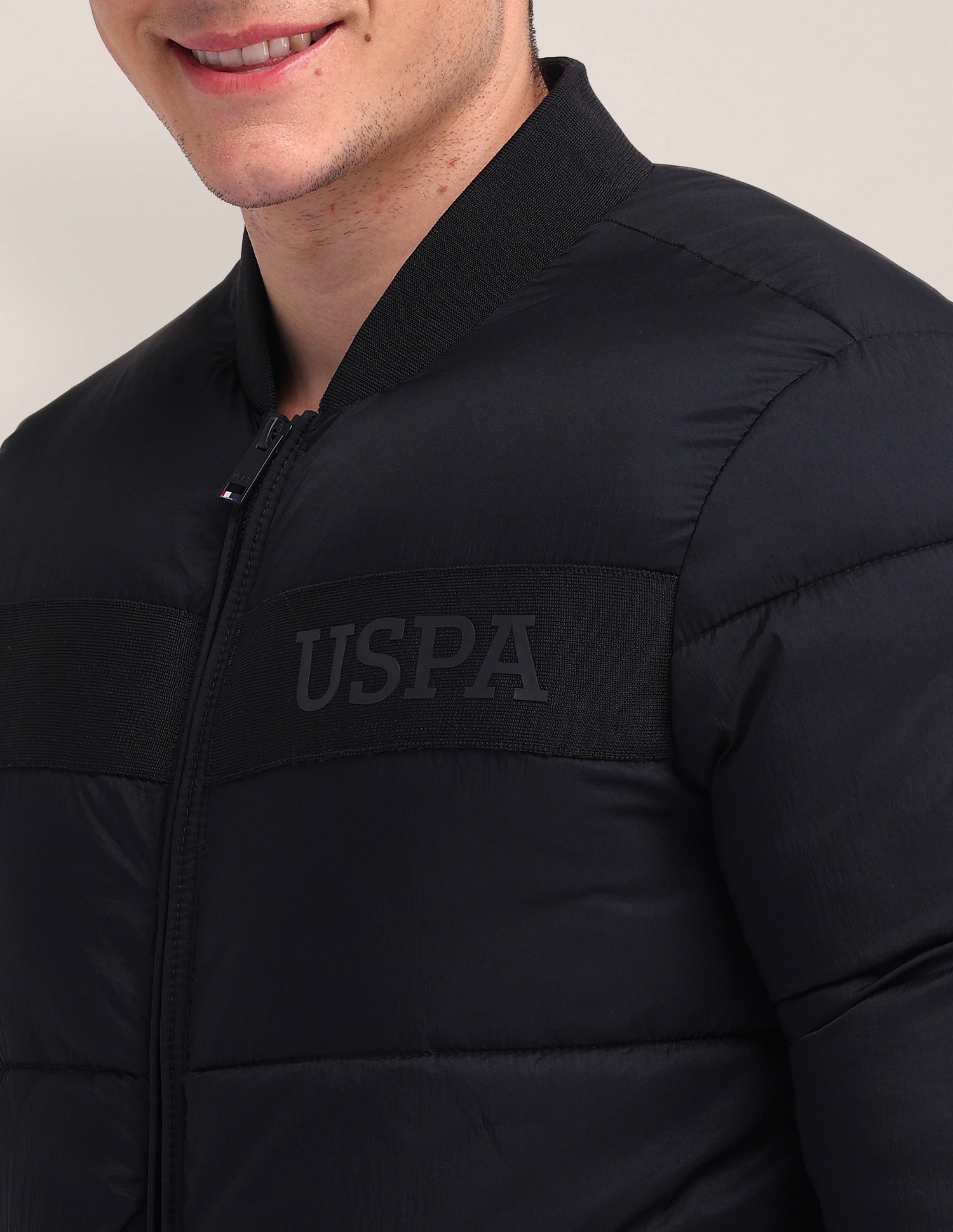 Solid Puffer Jacket Navy - U.S. Polo Assn. India | Large