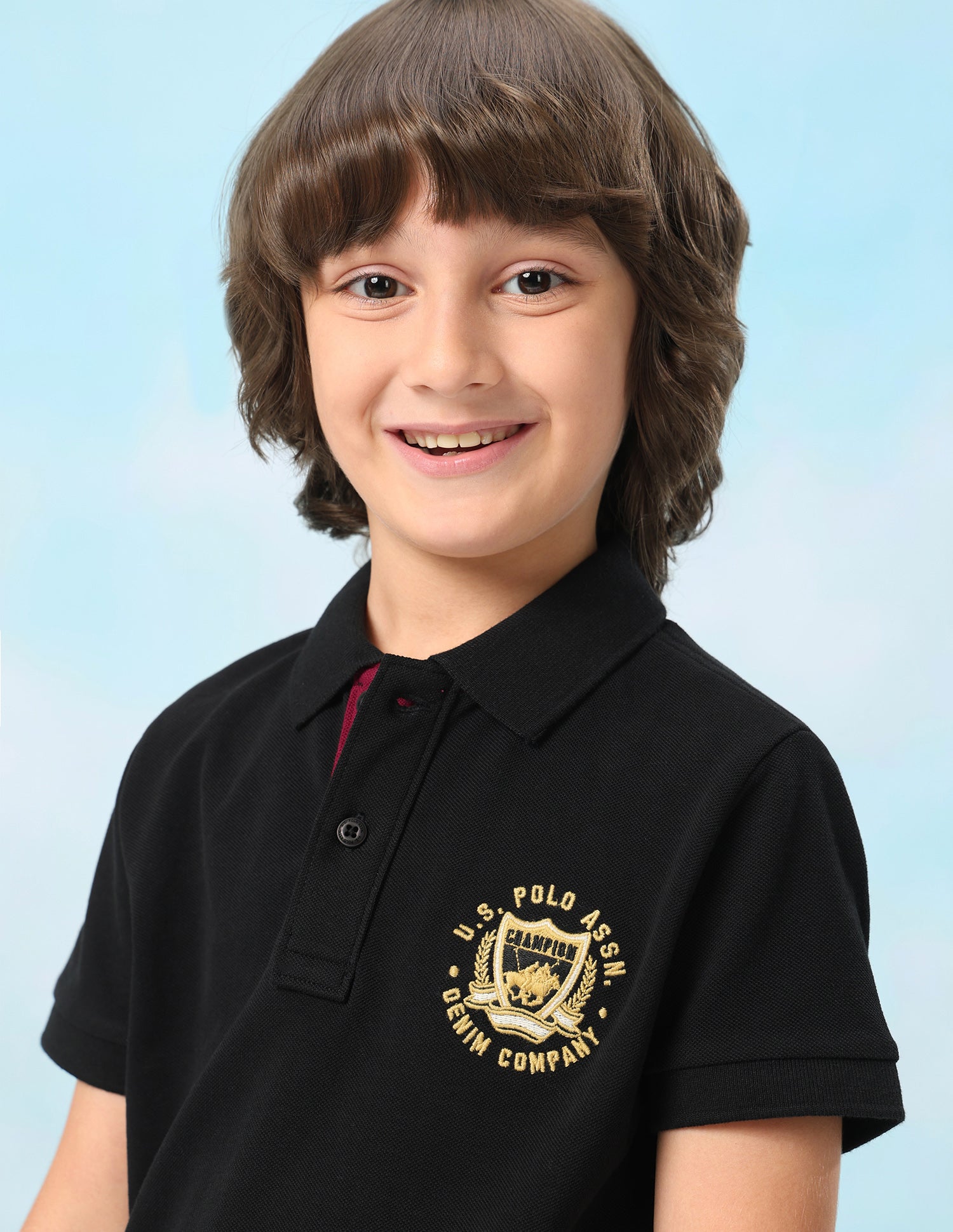 Solid Regular Fit Polo Shirt Black - U.S. Polo Assn. India | Large