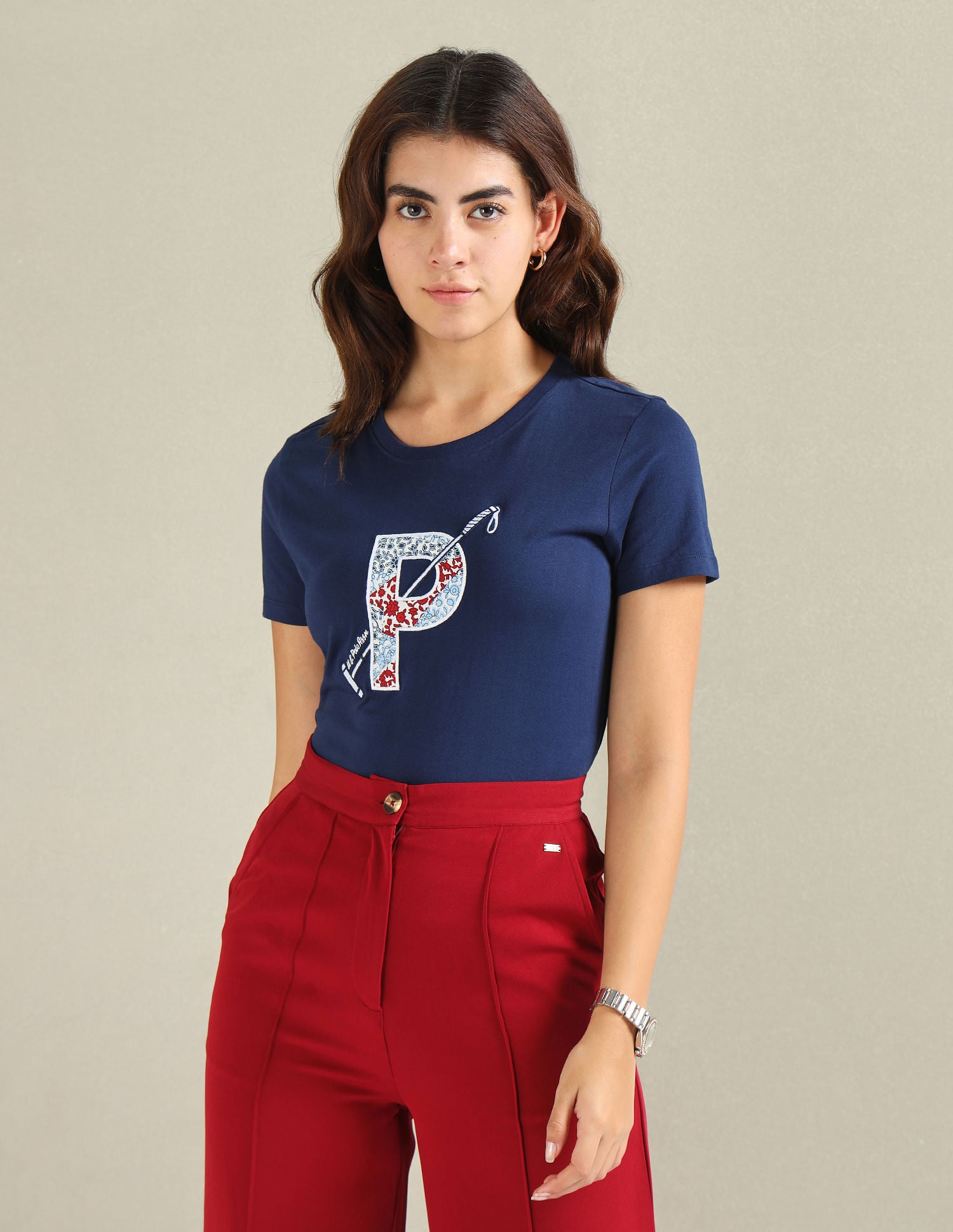 Patchwork Logo Jersey T-Shirt Navy - U.S. POLO ASSN. | Large