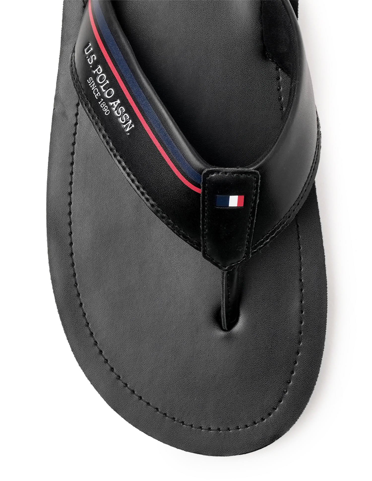 Nesta 3.0 Striped Flip Flops Black - U.S. Polo Assn. India | Large