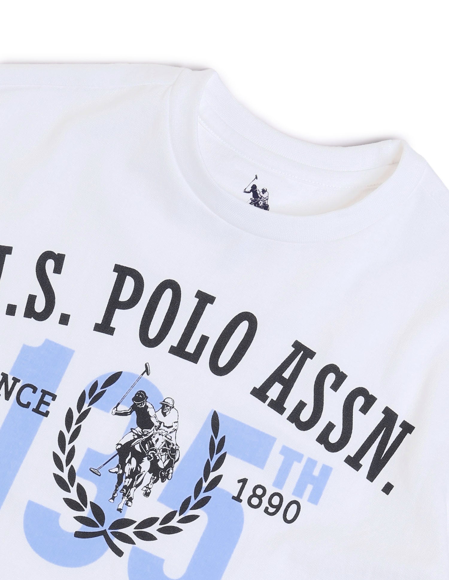 Boys Brand Printed Regular Fit T-Shirt White - U.S. POLO ASSN. | Large