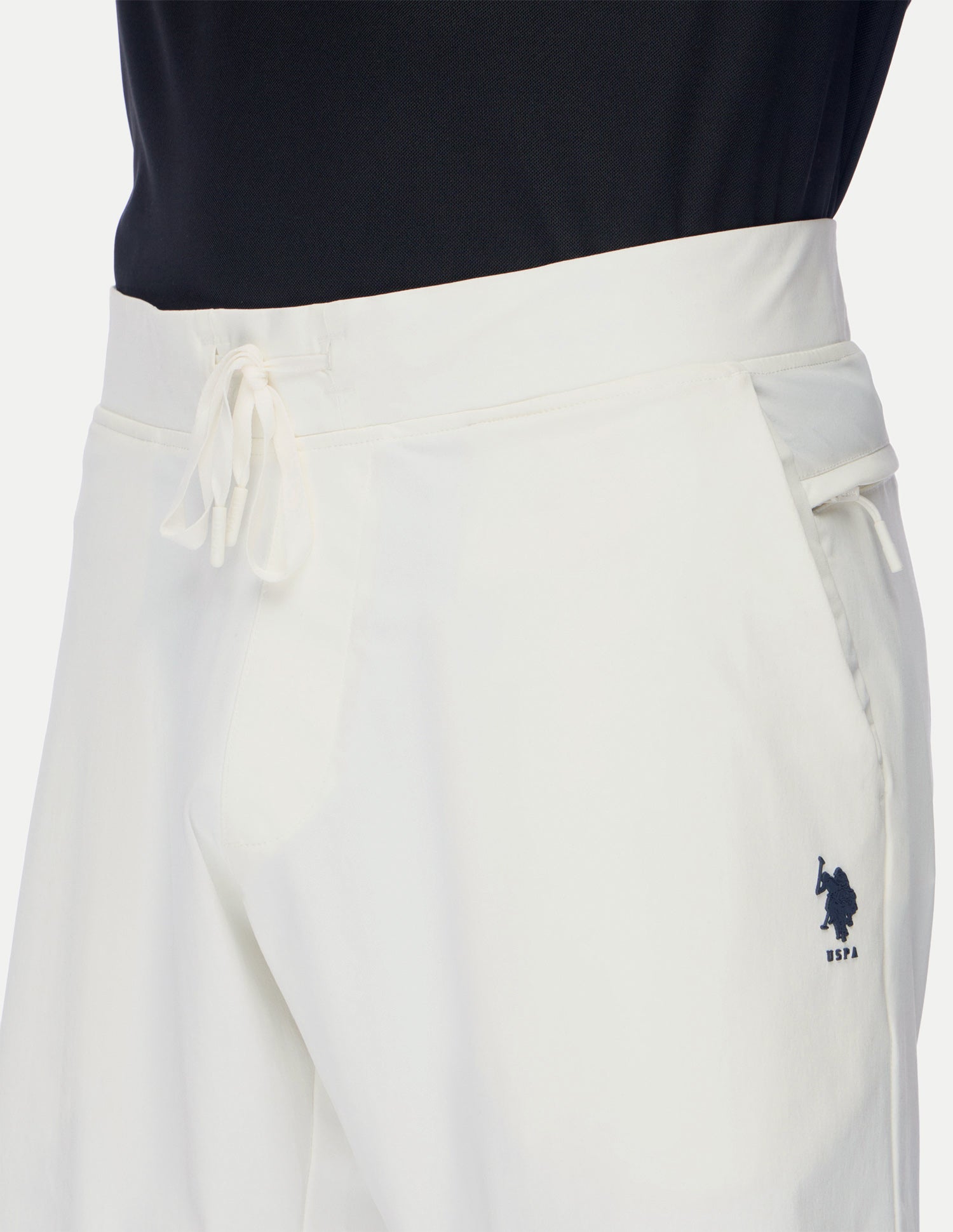 Mid Rise Regular Fit Active Shorts White - U.S. Polo Assn. India | Large