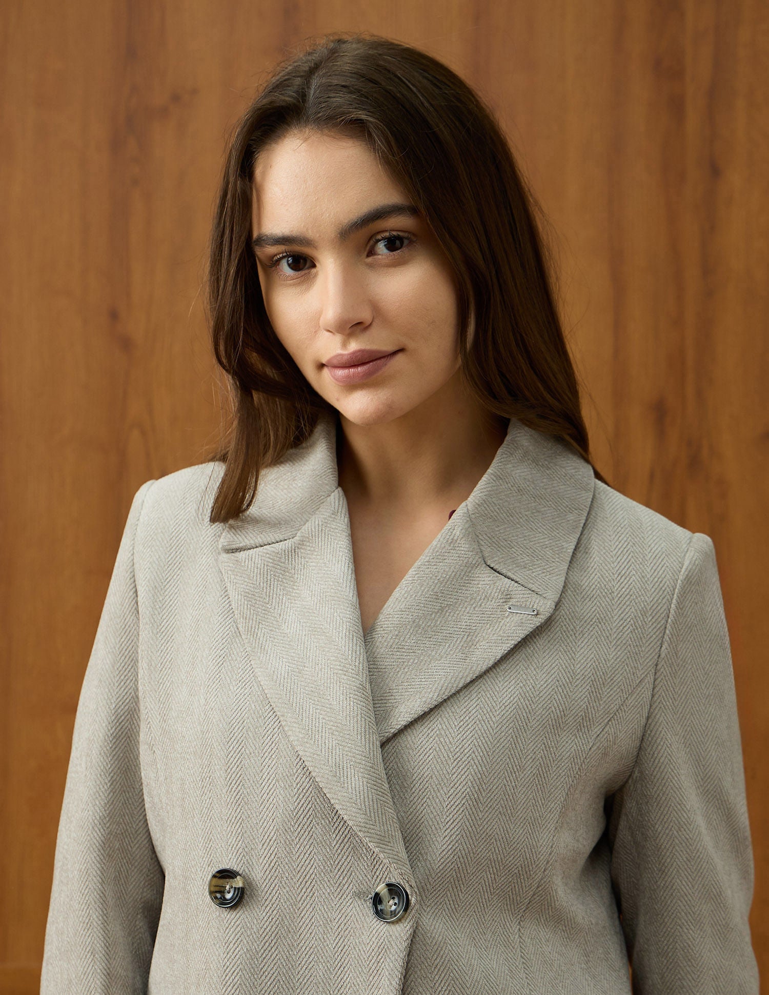 Soild Regular Fit Double Breasted Coat Grey - U.S. POLO ASSN. | Large