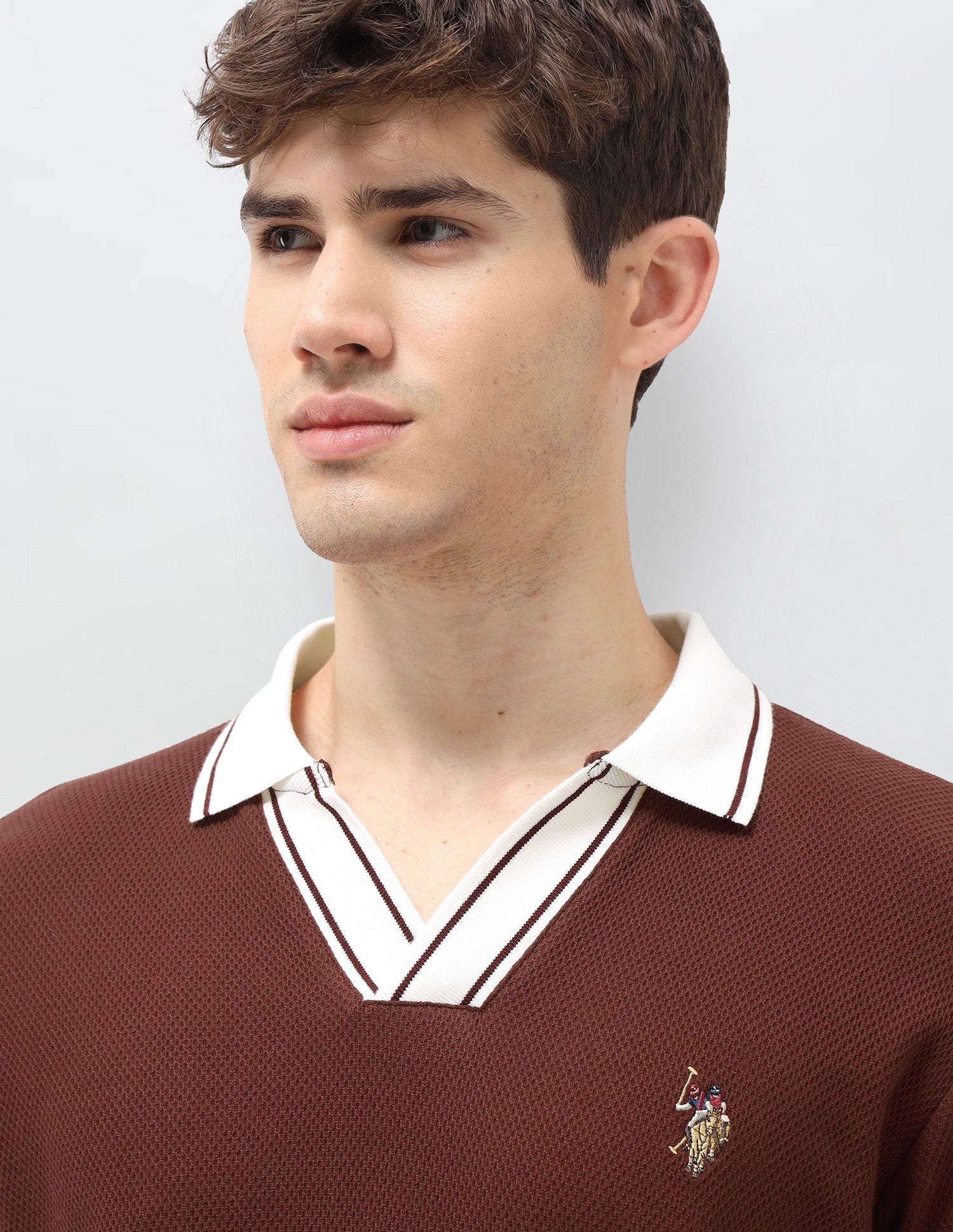 Solid Slim Fit Polo Shirt Rust - U.S. Polo Assn. India | Large