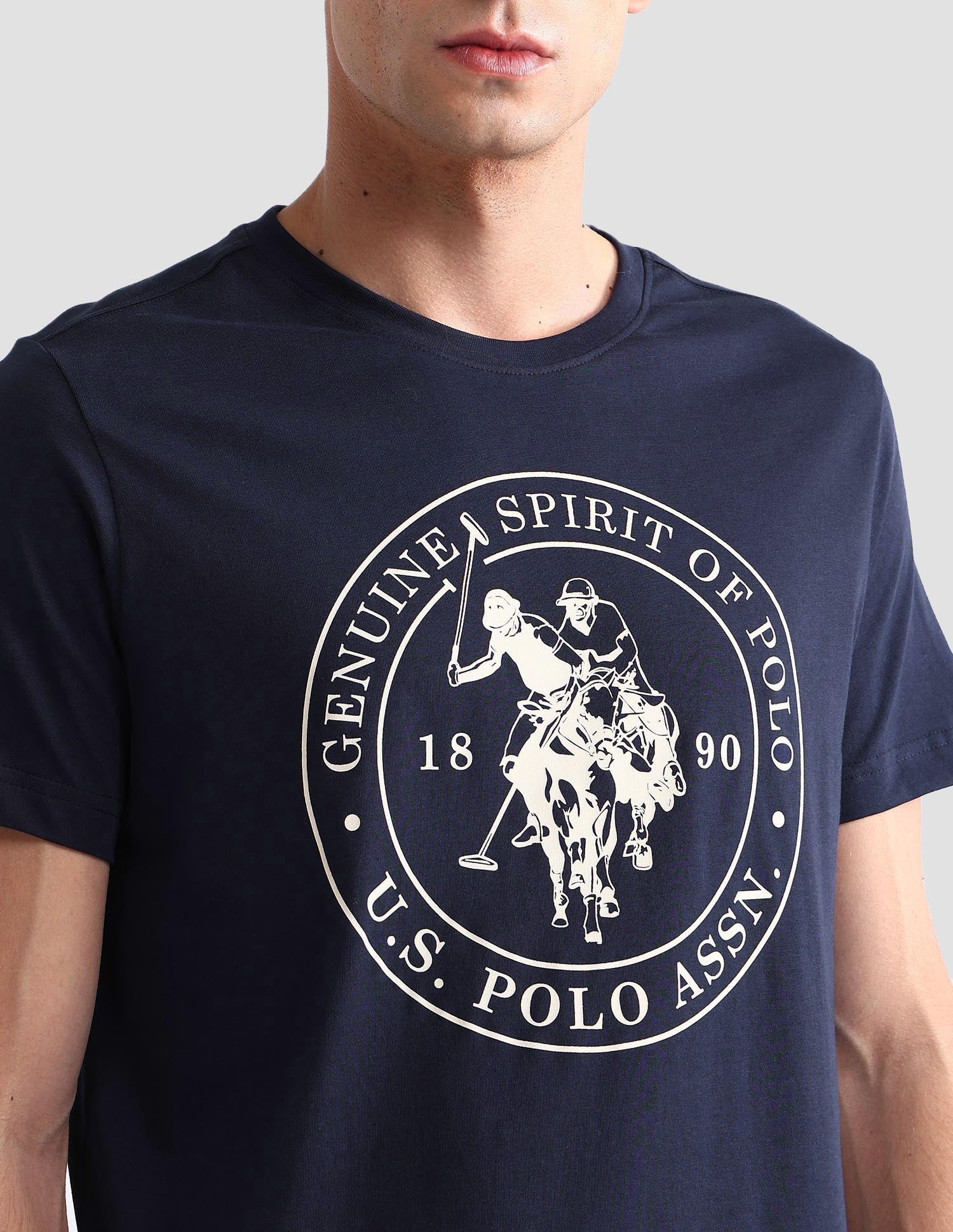 Comfort Fit Printed I643 Lounge T-Shirt - Pack Of 1 Navy Blue - U.S. POLO ASSN. | Large
