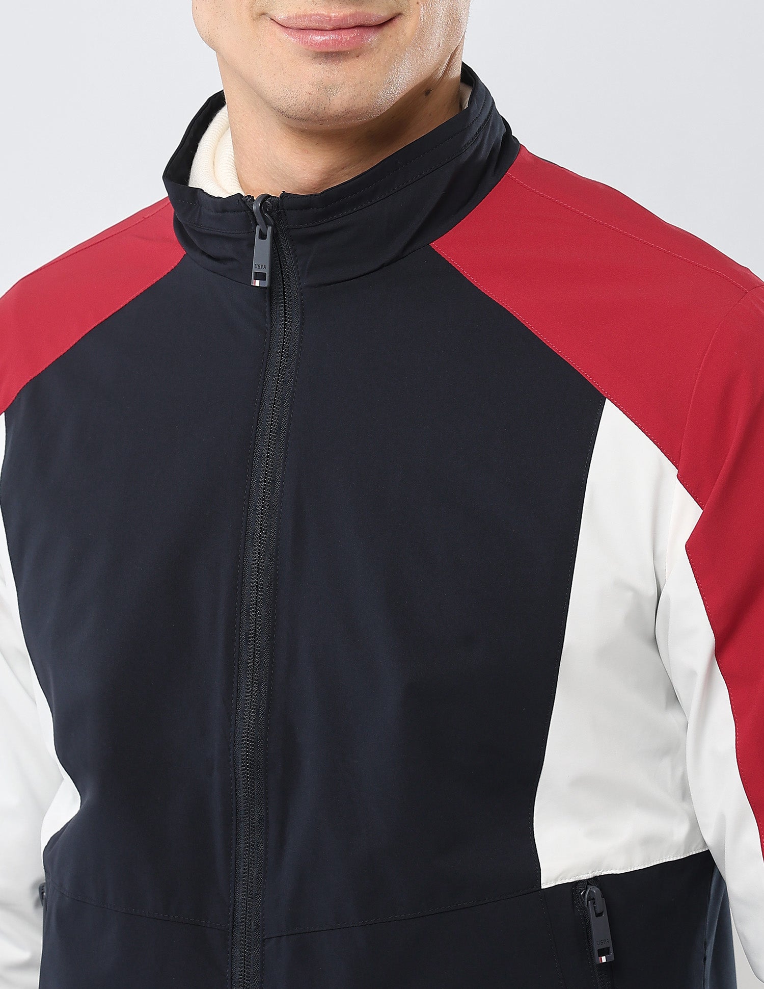 Colour Blocked Reversible Jacket Navy - U.S. POLO ASSN. | Large