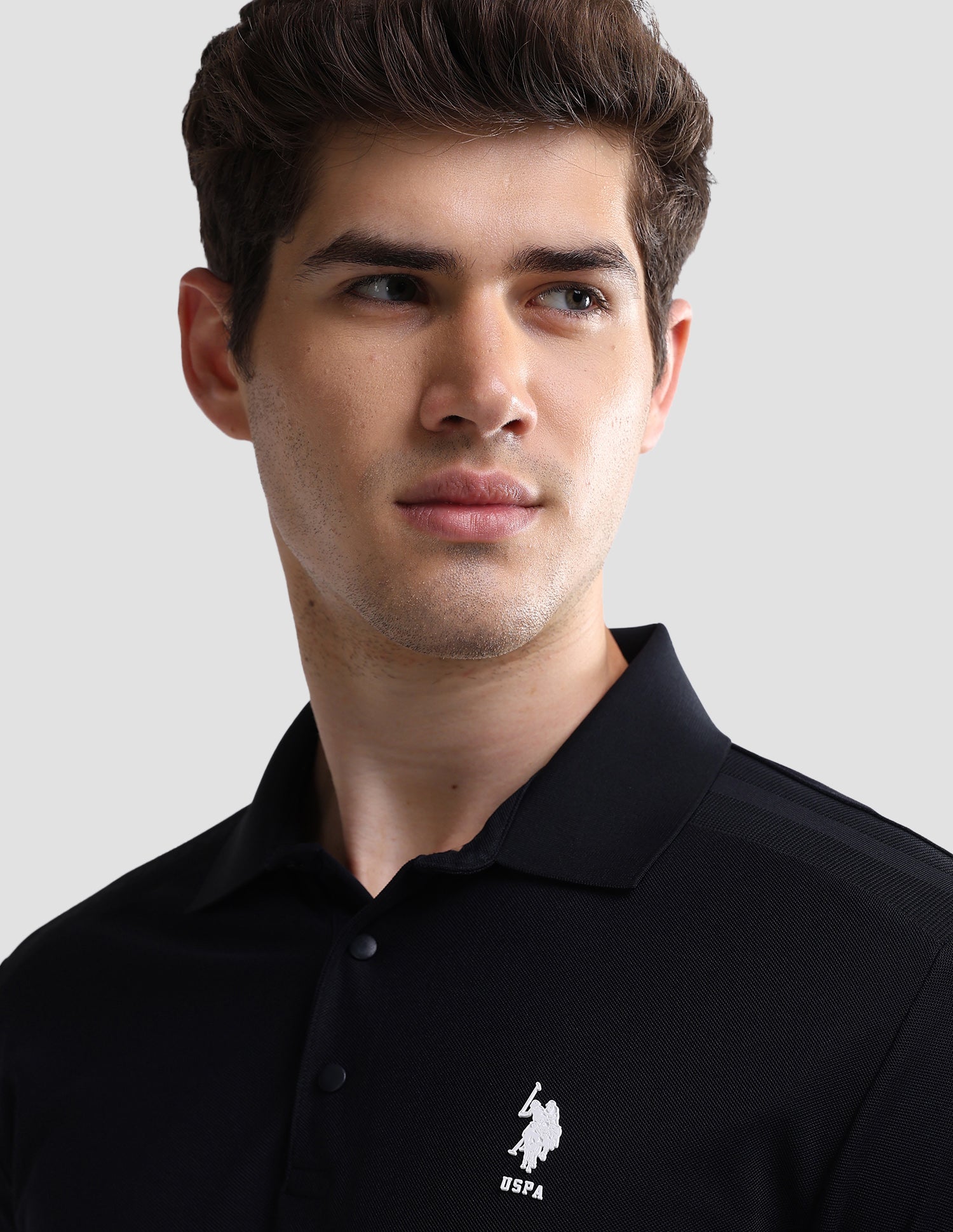 Solid Slim Fit Active Polo Shirt Navy - U.S. Polo Assn. India | Large