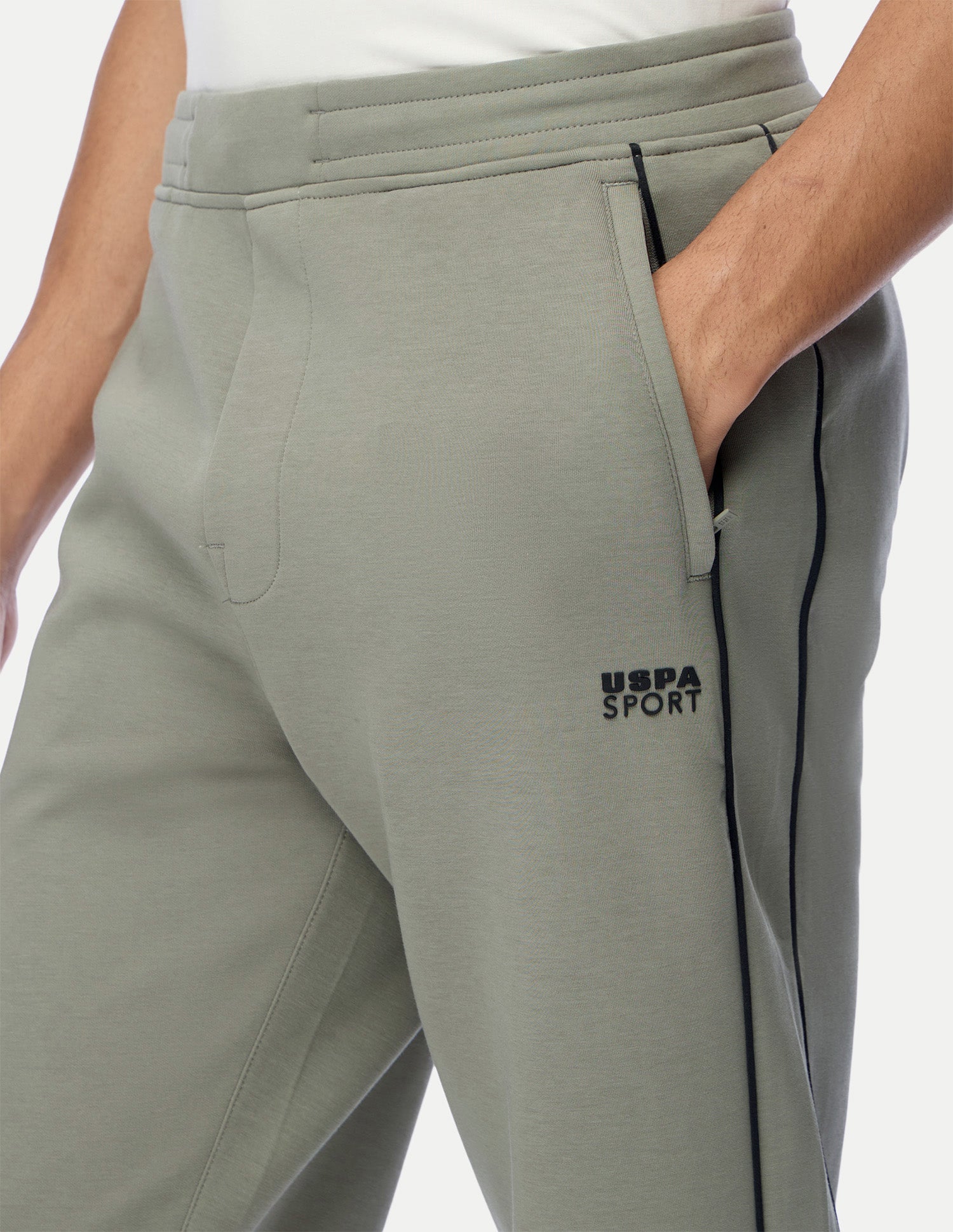 Mid Rise Regular Fit Active Track Pants Light Olive - U.S. Polo Assn. India | Large