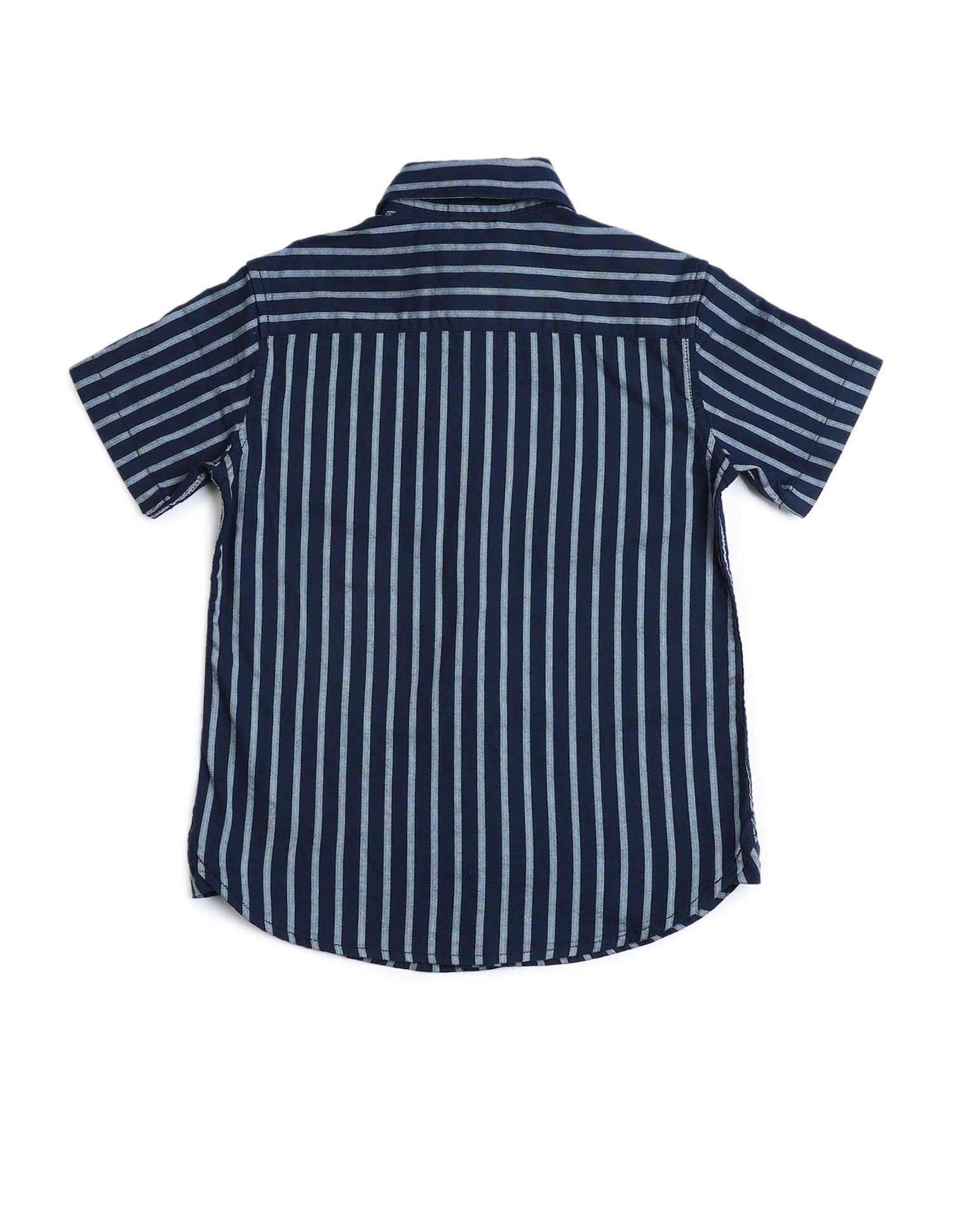 Boys Vertical Striped Regular Fit Shirt Navy - U.S. POLO ASSN. | Large