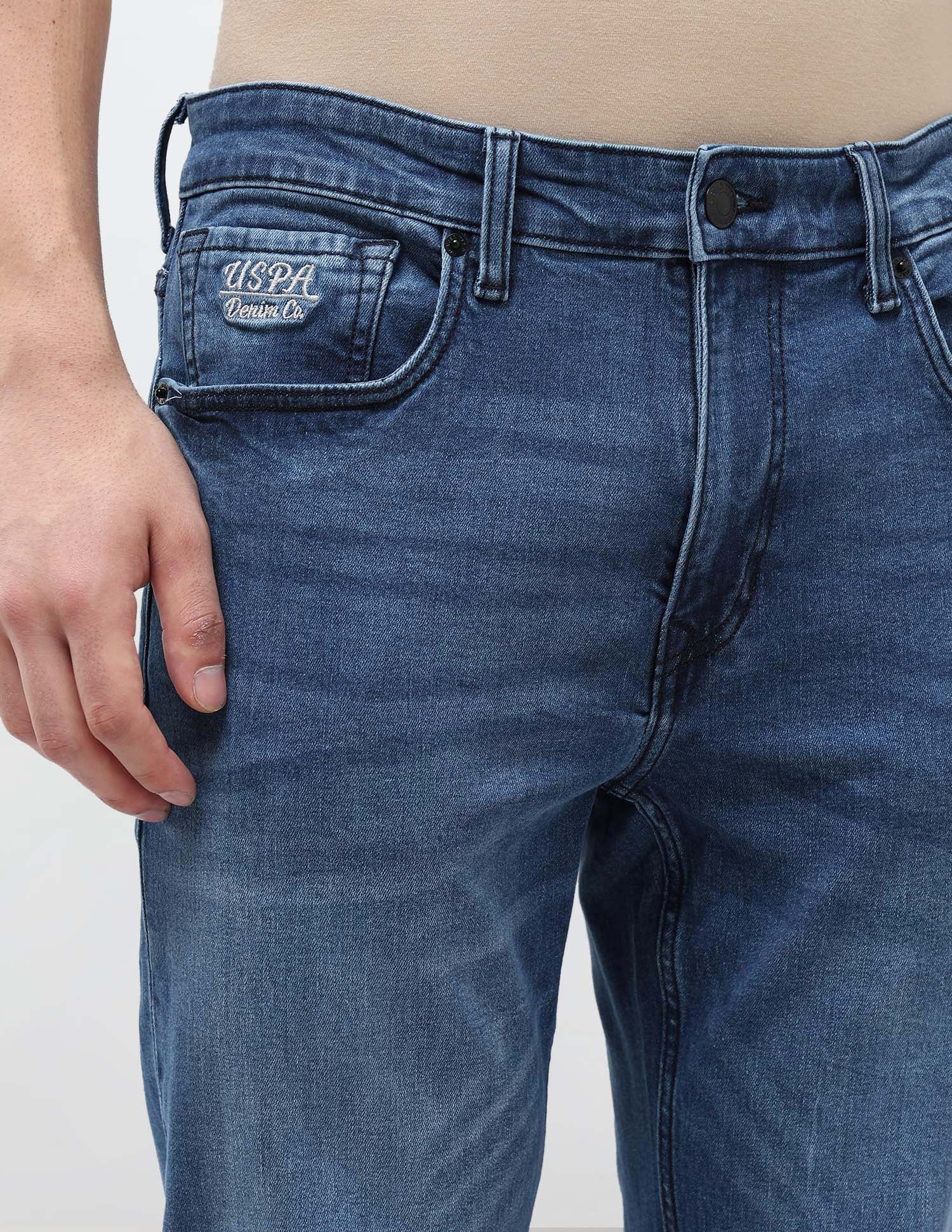 Harold Slim Straight Fit Blue Jeans Indigo - U.S. Polo Assn. India | Large