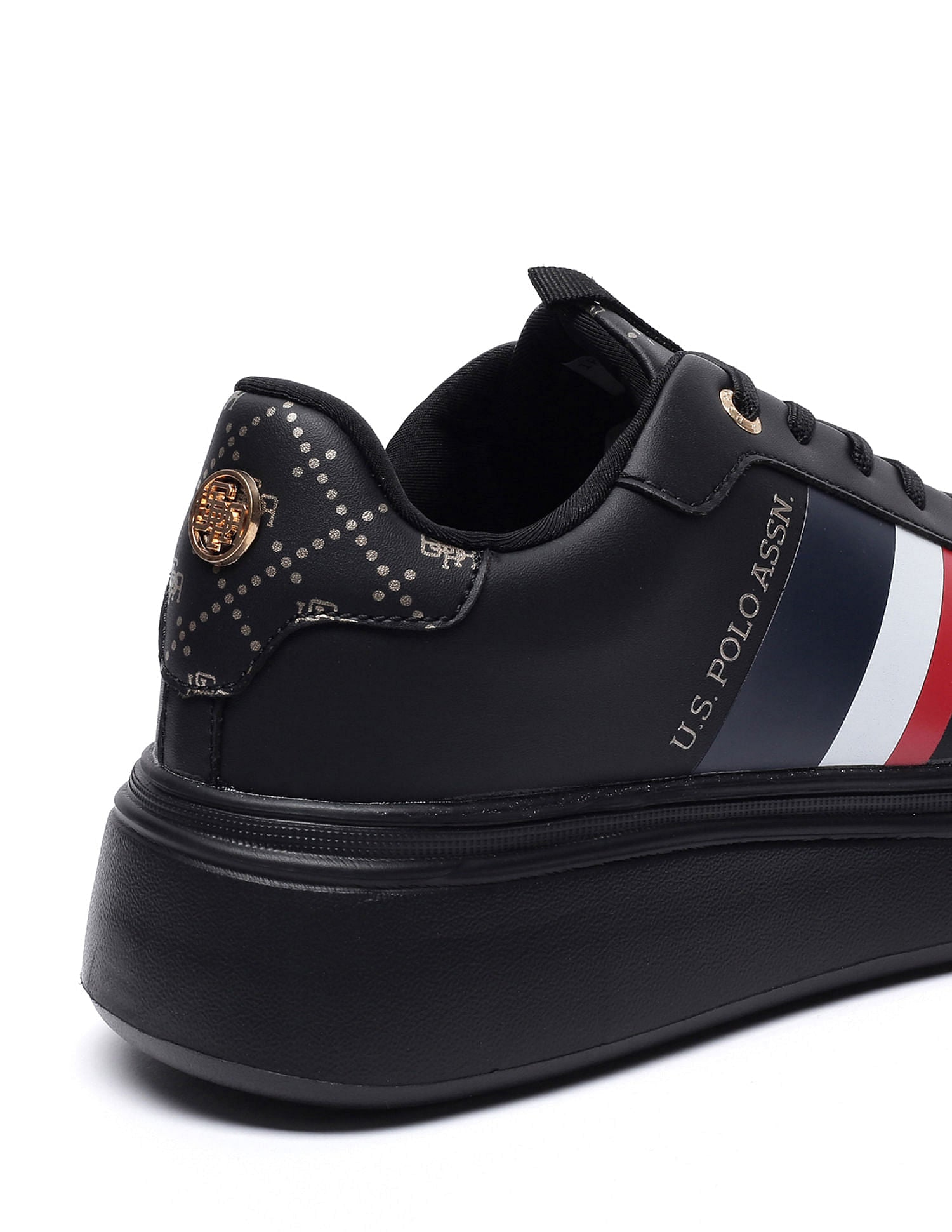 Women Striped Clara 3.0 Sneakers Black - U.S. POLO ASSN. | Large