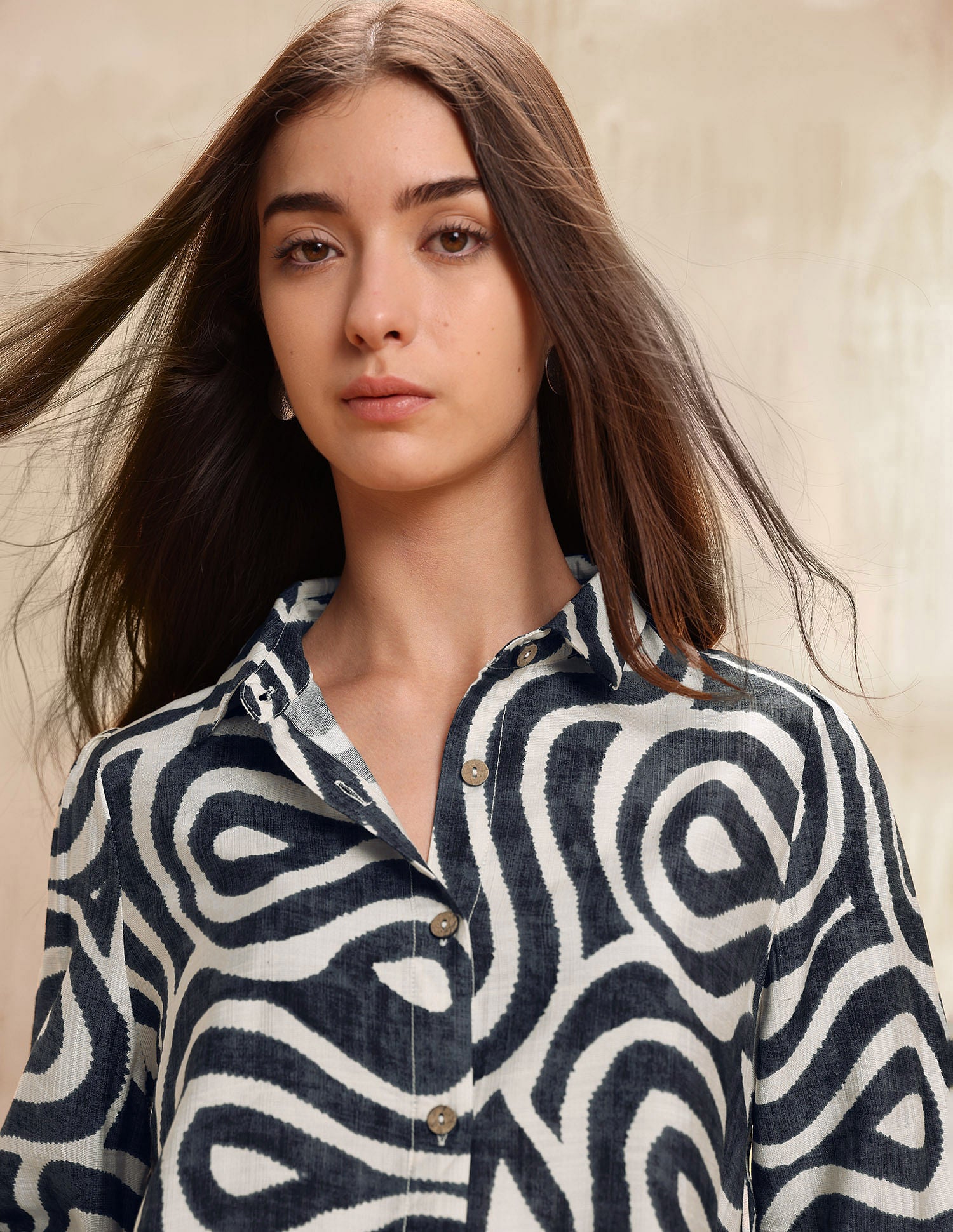 Abstract Printed Regular Fit Shirt Olive - U.S. POLO ASSN. | Large