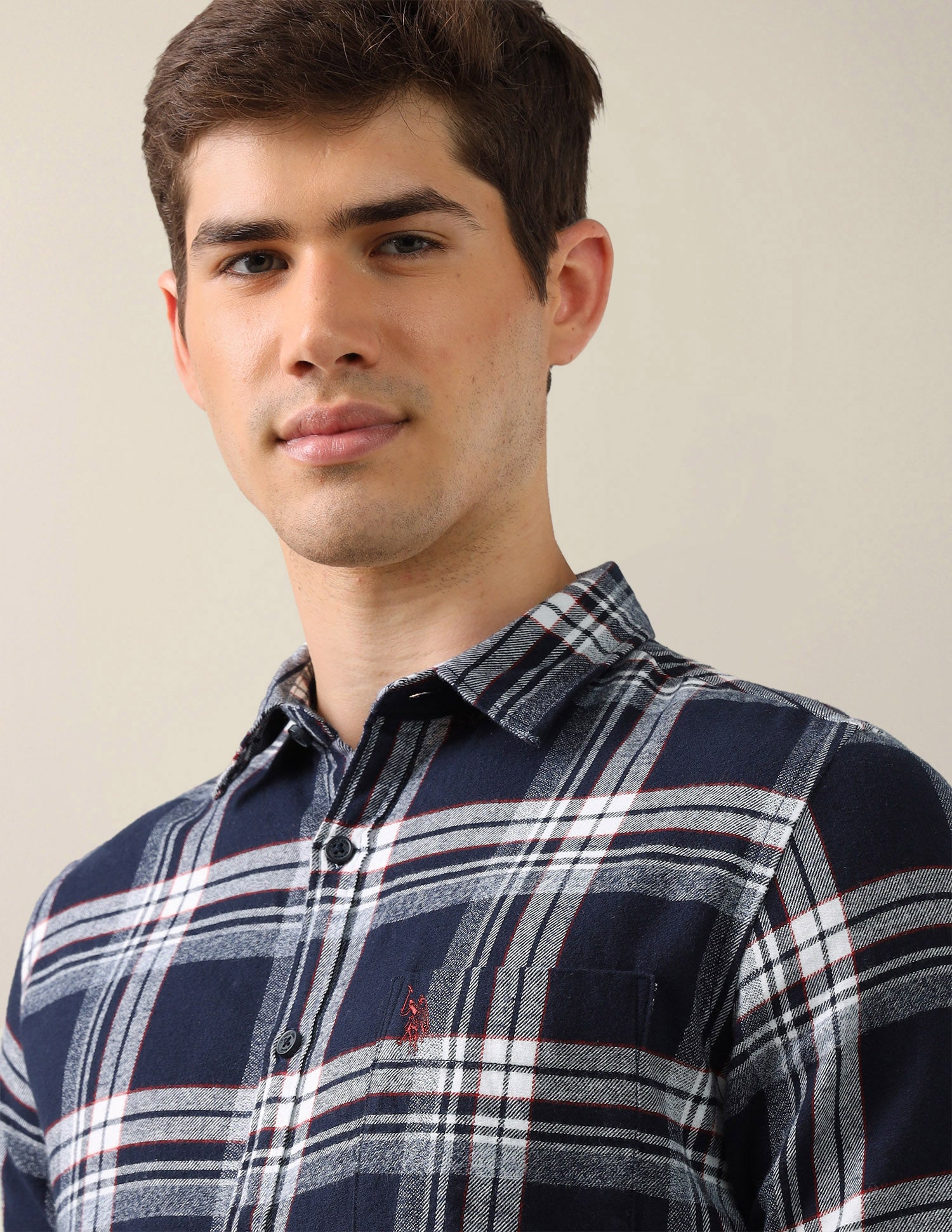 Twill Regular Fit Shirt Navy - U.S. Polo Assn. India | Large