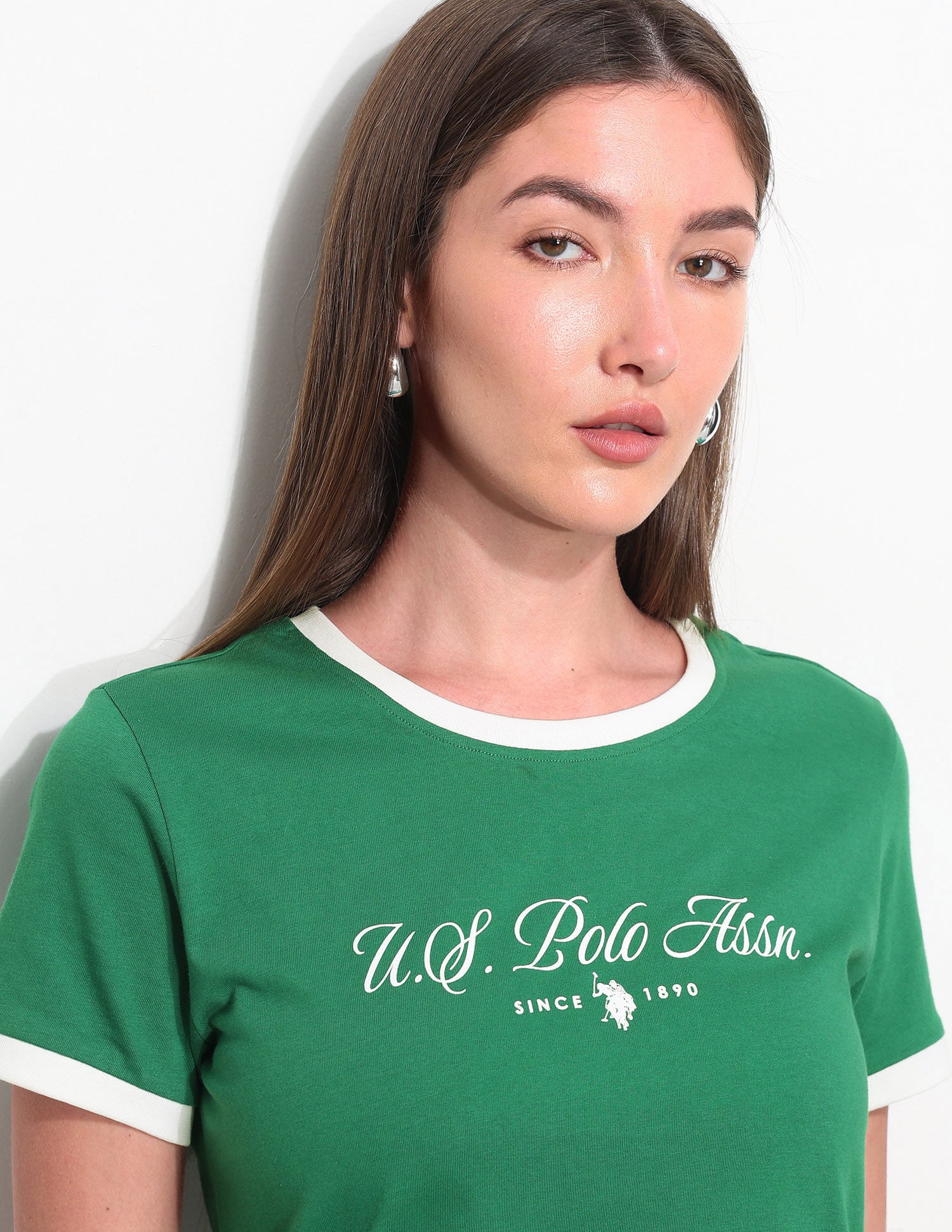 Regular Fit Brand Printed T-Shirt Green - U.S. Polo Assn. India | Large