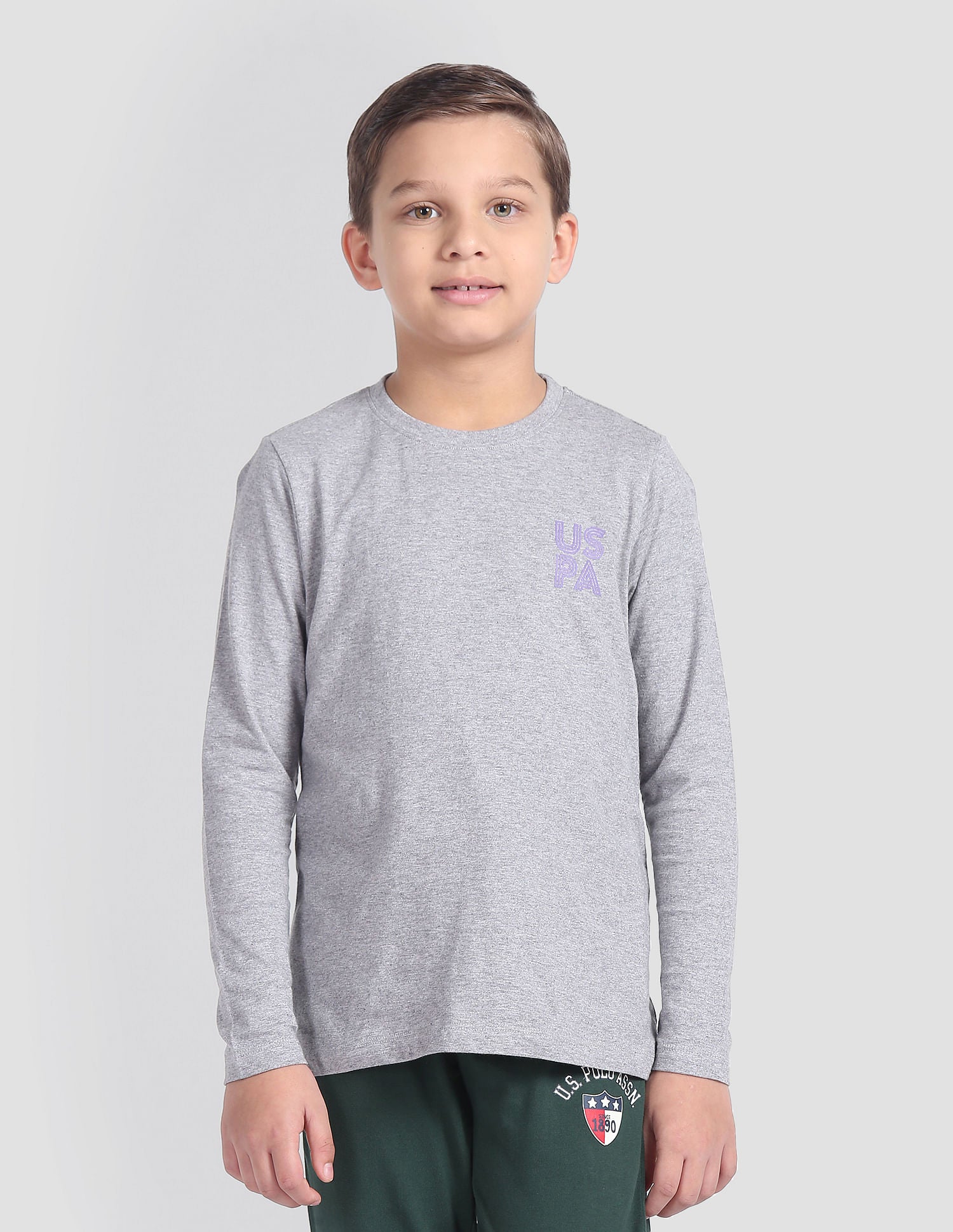 Cotton OKE02 Lounge T-Shirt - Pack Of 1 Grey - U.S. POLO ASSN. | Large