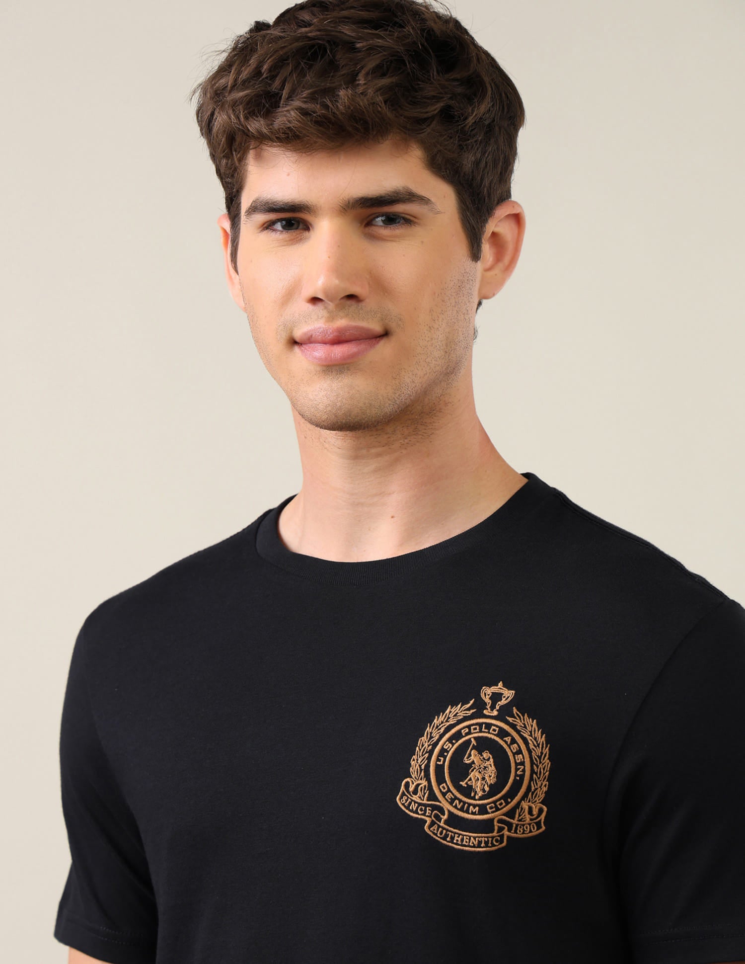Solid Regular Fit T-Shirt Blue - U.S. Polo Assn. India | Large