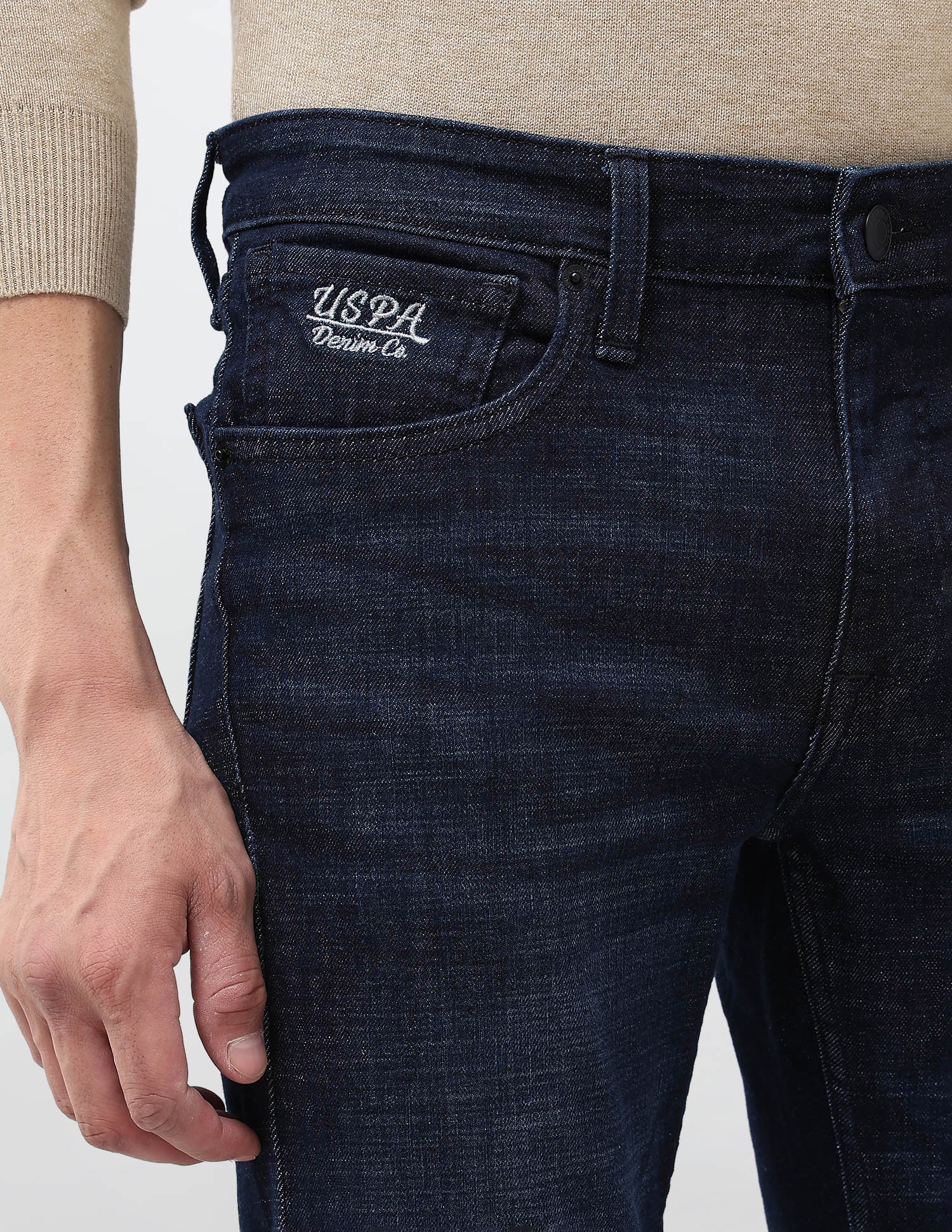 Regallo Skinny Fit Blue Jeans Dark Blue - U.S. Polo Assn. India | Large