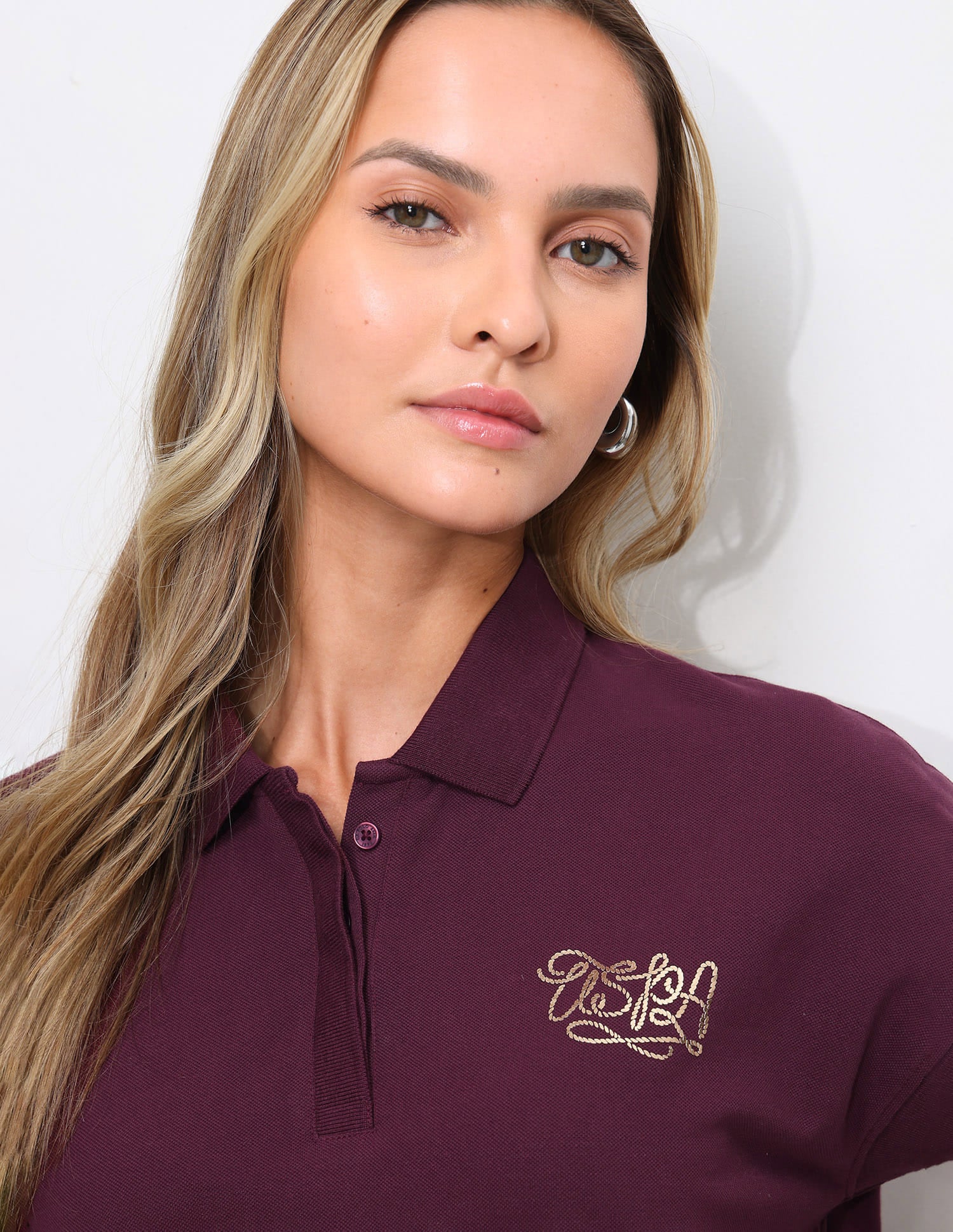 Solid Boxy Fit Polo Shirt Purple - U.S. Polo Assn. India | Large