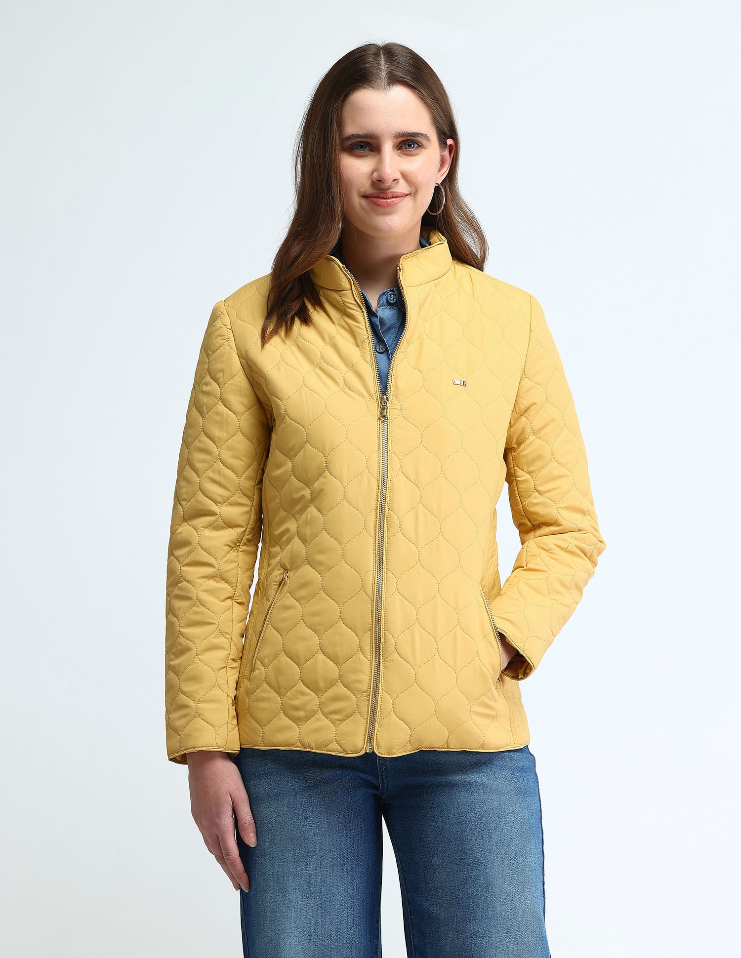 Regular Fit Quilted Jacket Mustard - U.S. POLO ASSN. | Large