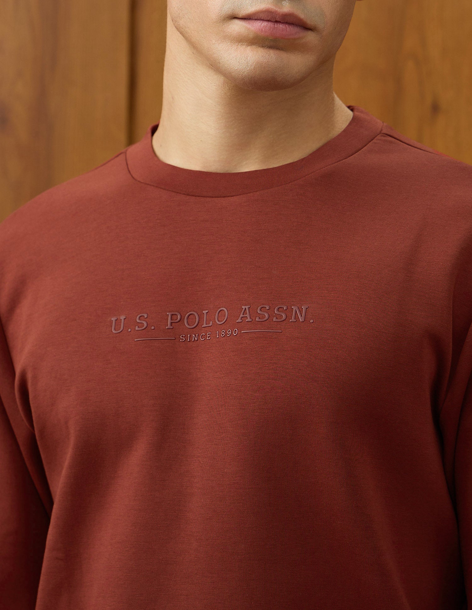 Regular Fit Varsity Theatre Sweatshirt Rust - U.S. POLO ASSN. | Large