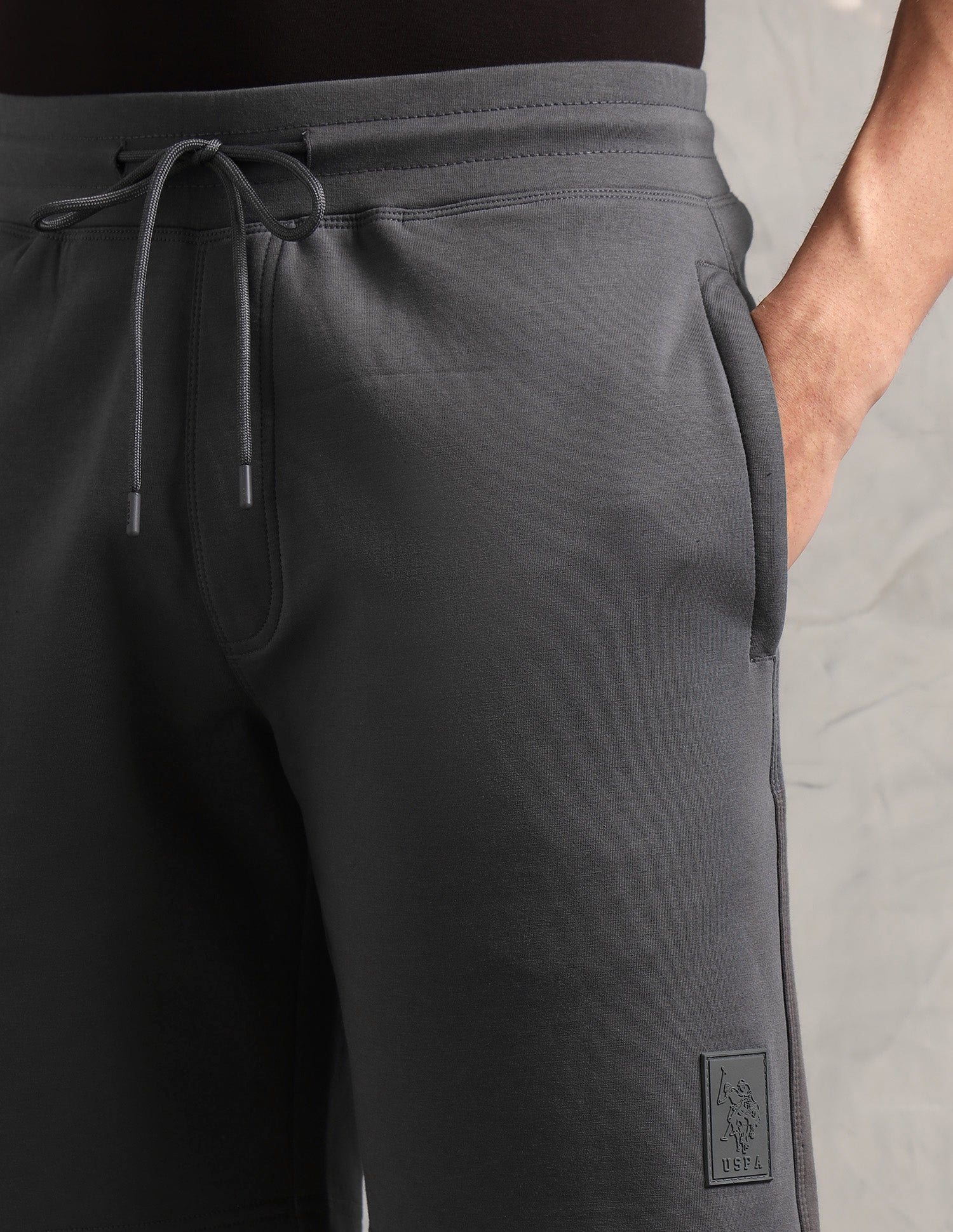 Mid Rise Comfort Fit PS003-PL Lounge Shorts - Pack Of 1 Iron Gate - U.S. Polo Assn. India | Large