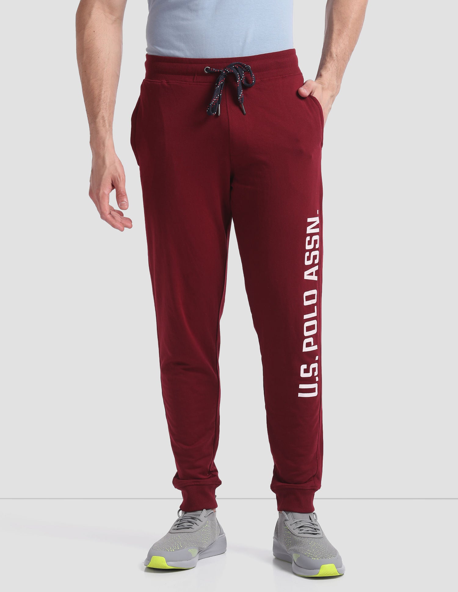 Comfort Fit Solid I675 Joggers - Pack Of 1 Maroon - U.S. POLO ASSN. | Large
