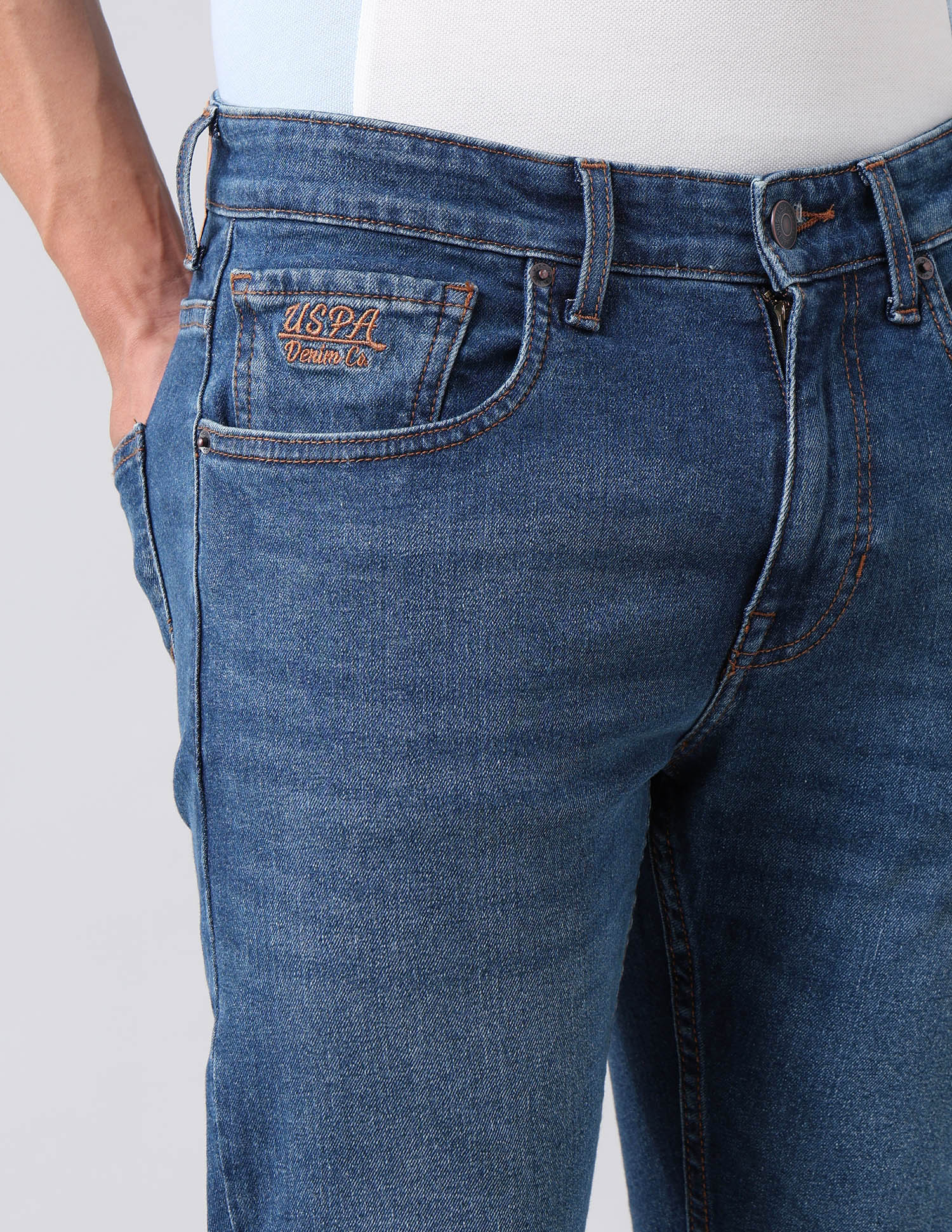 Henry Tapered Fit Blue Jeans Blue - U.S. Polo Assn. India | Large