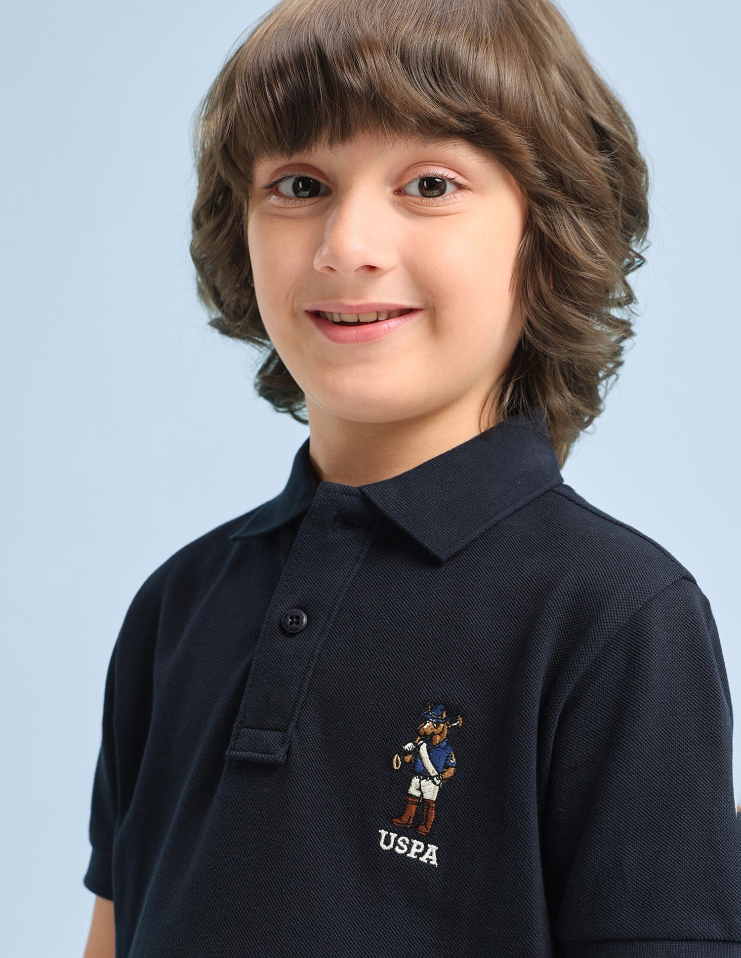 Solid Regular Fit Polo Shirt Navy - U.S. Polo Assn. India | Large