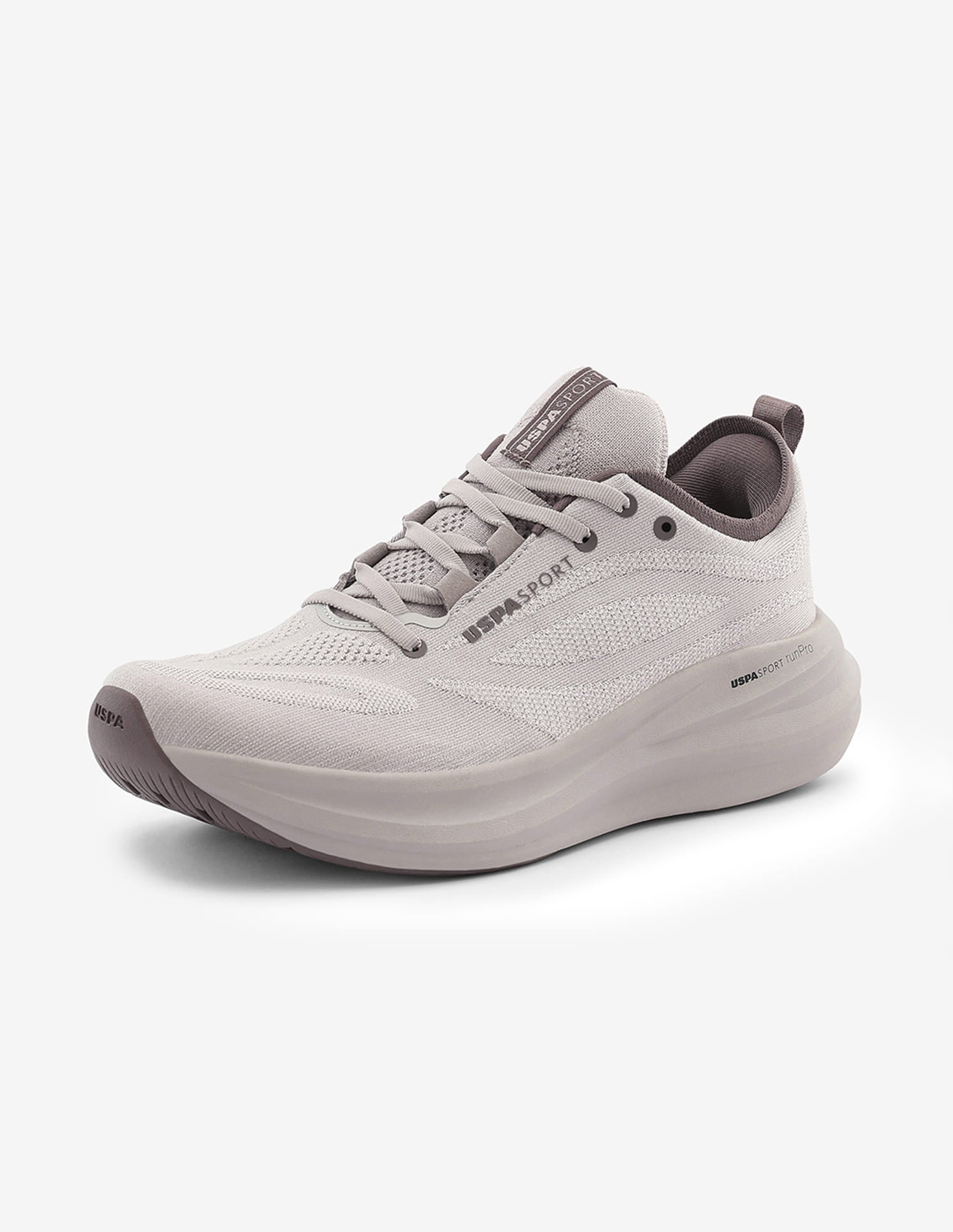 Textured Quarette Runner Shoes Dark Grey - U.S. Polo Assn. India | Large