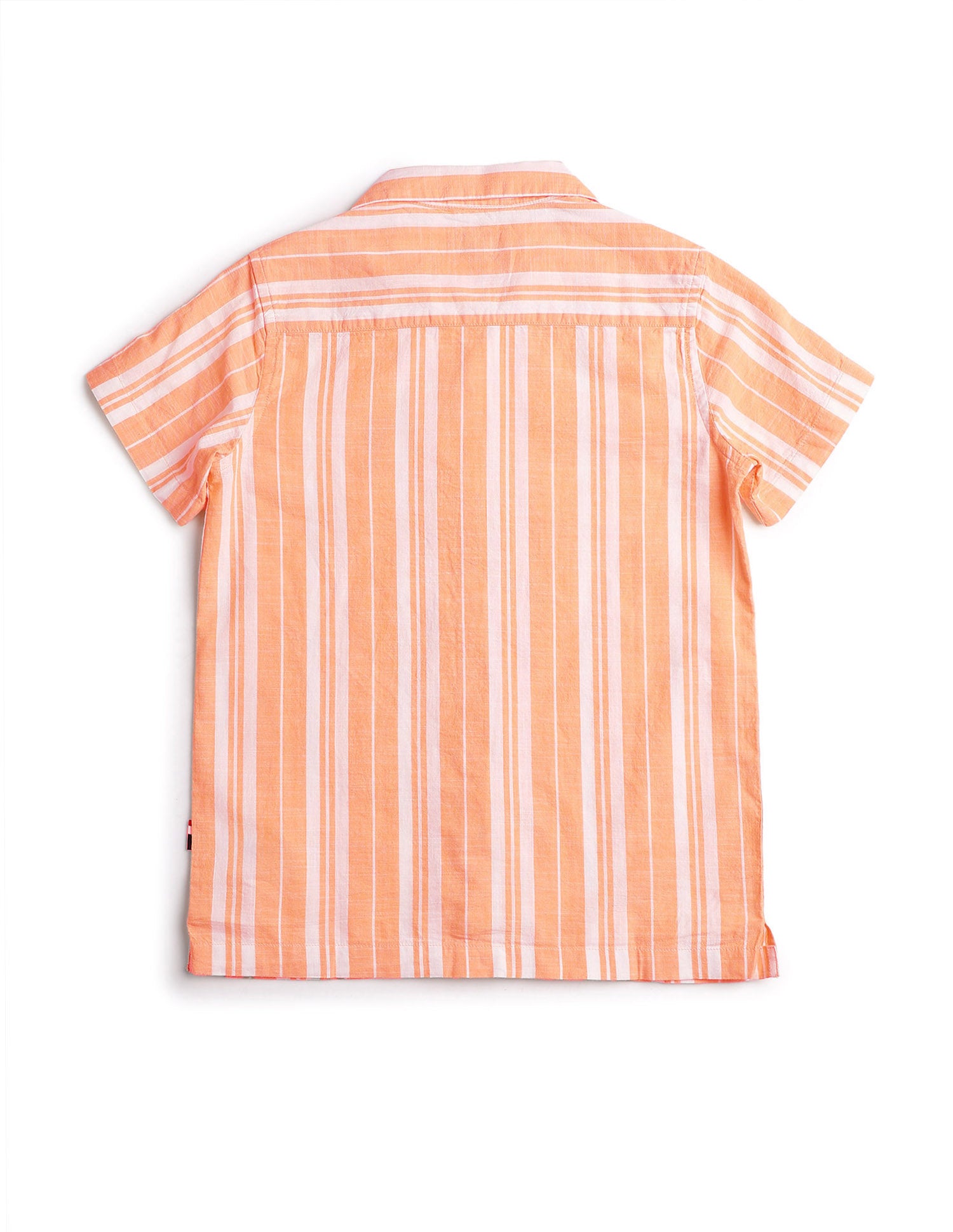 Boys Vertical Striped Cuban Shirt Orange - U.S. POLO ASSN. | Large