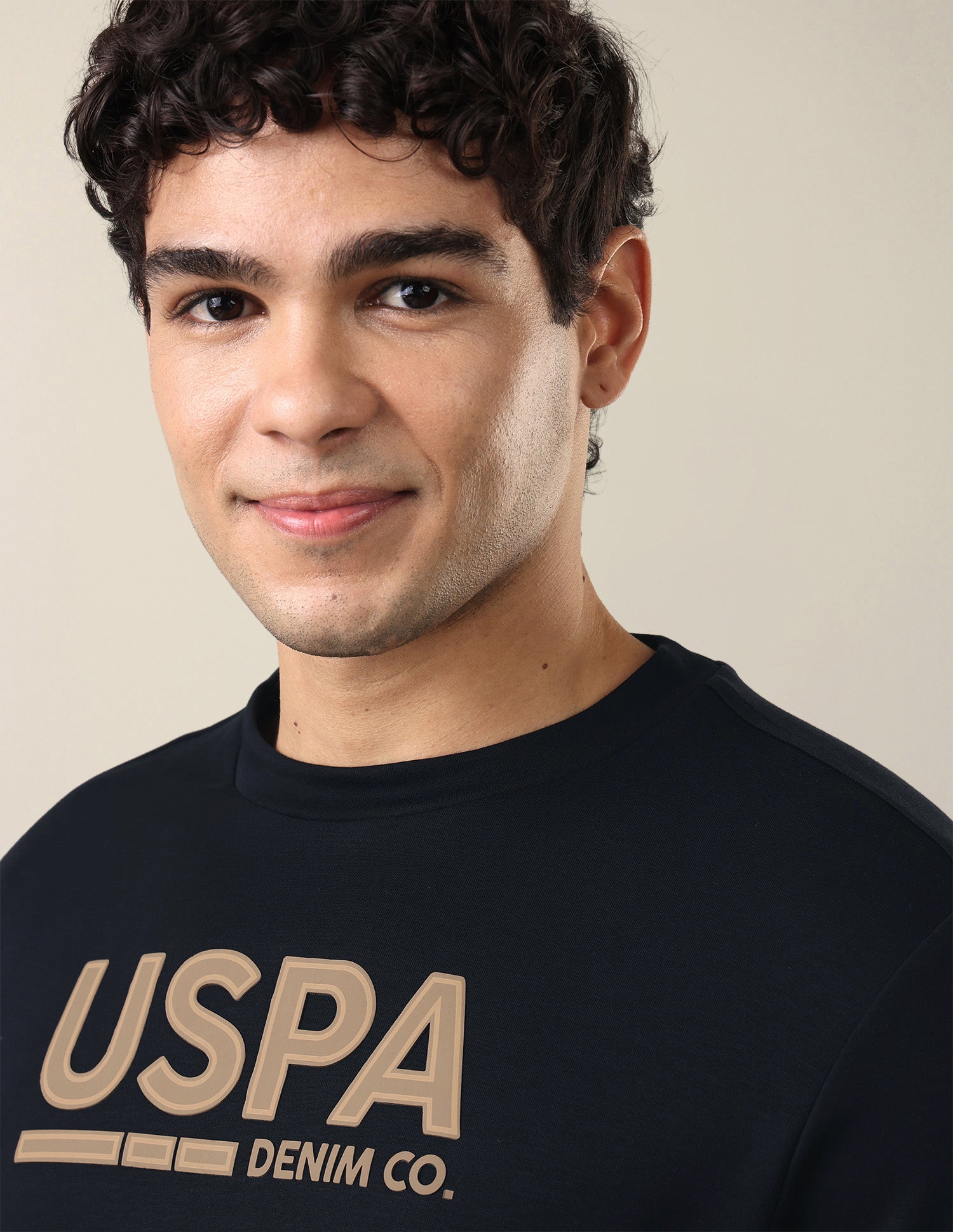 Brand Printed Slim Fit T-Shirt Navy - U.S. Polo Assn. India | Large