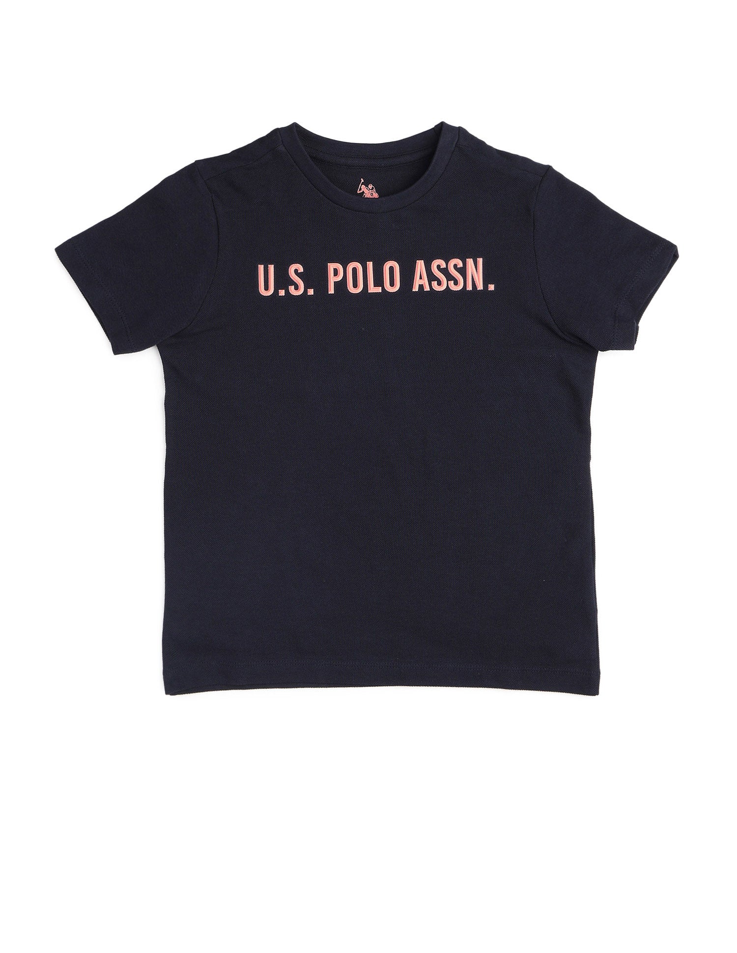 Boys Pure Cotton Brand Embossed T Shirt Navy - U.S. POLO ASSN. | Large