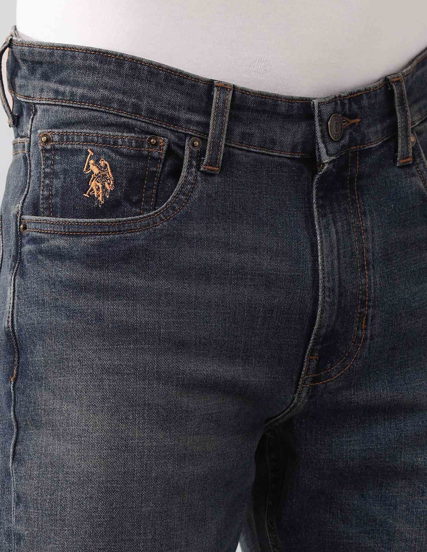 Harold Slim Straight Fit Vintage Jeans Tinted Wash - U.S. Polo Assn. India | Large