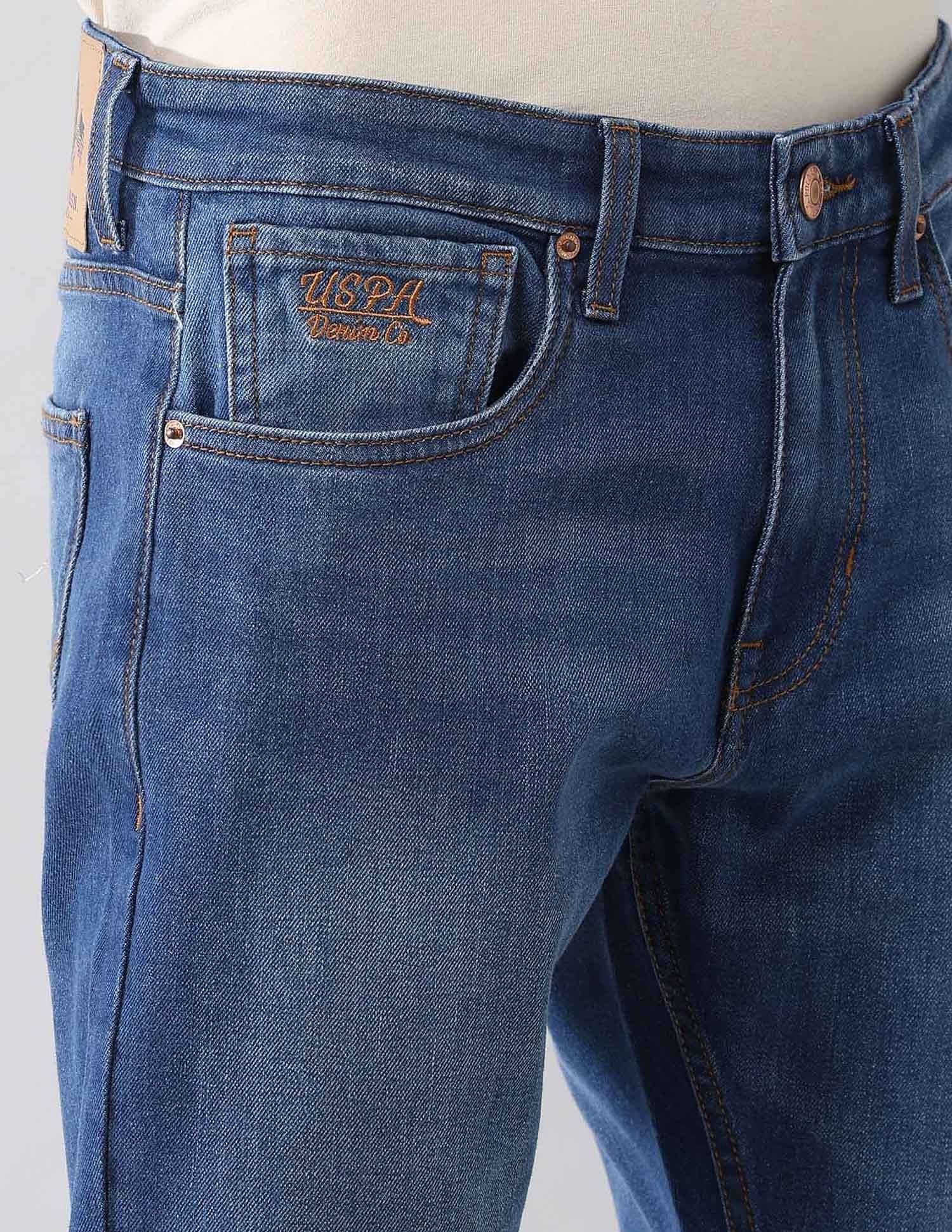 Henry Skinny Cropped Fit Blue Jeans Blue - U.S. POLO ASSN. | Large