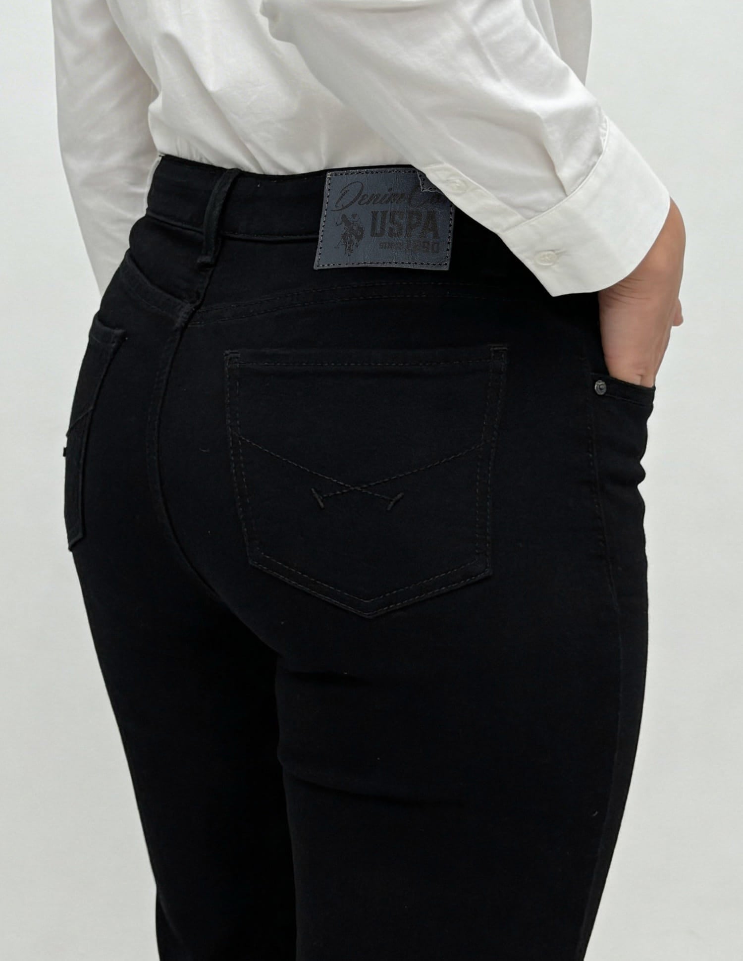 High Rise Flared Fit Jeans Black - U.S. Polo Assn. India | Large