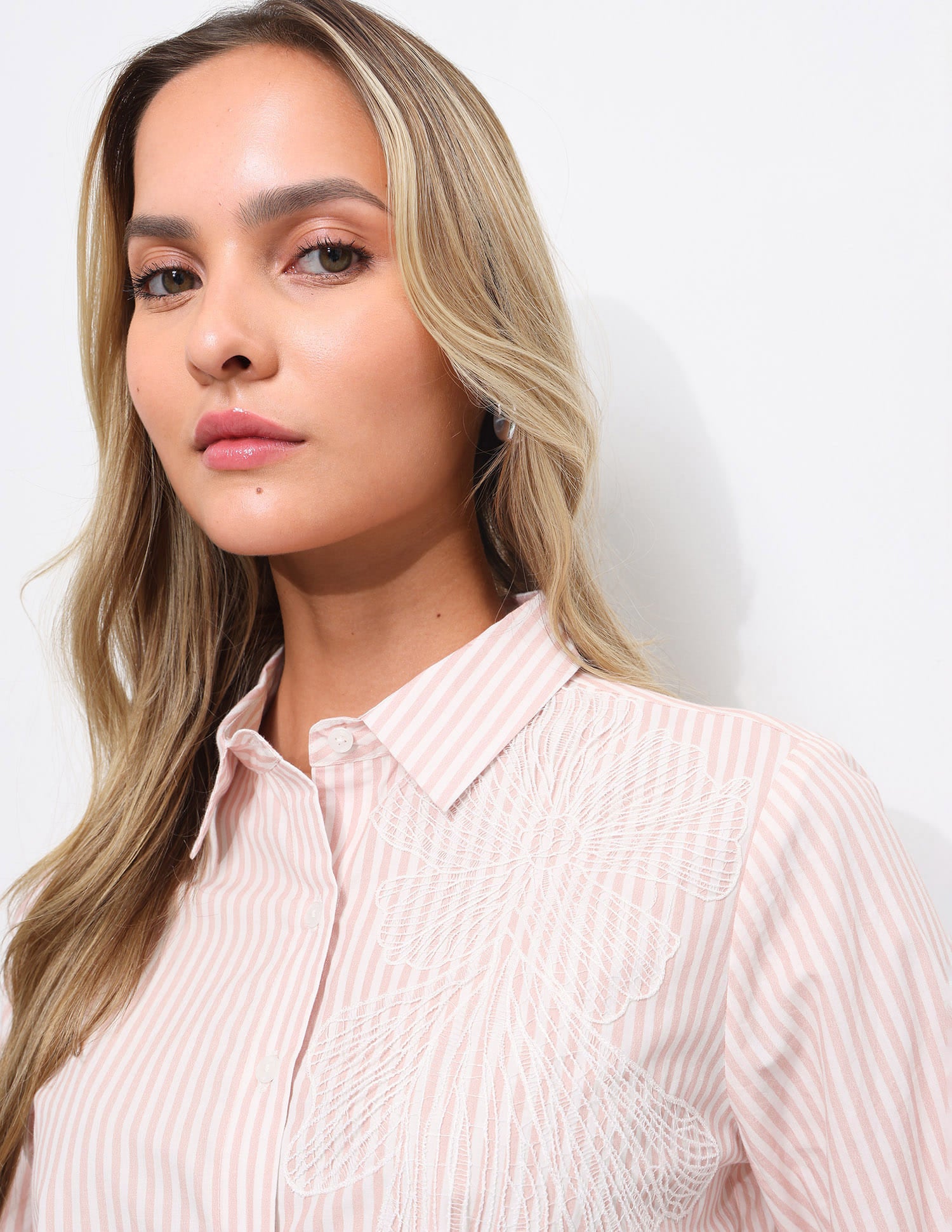 Vertical Striped Regular Fit Shirt Pink - U.S. Polo Assn. India | Large