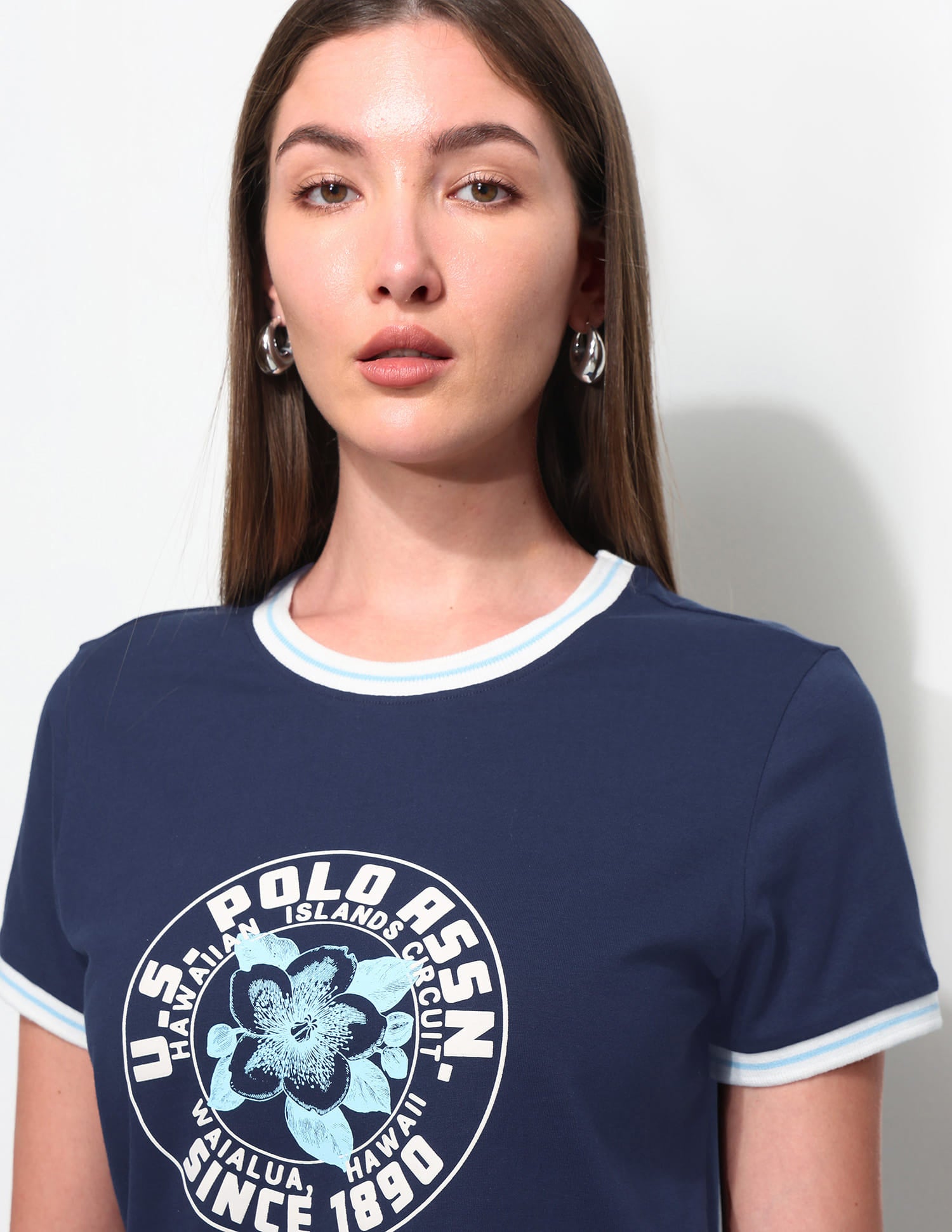 Regular Fit Brand Printed T-Shirt Blue - U.S. Polo Assn. India | Large