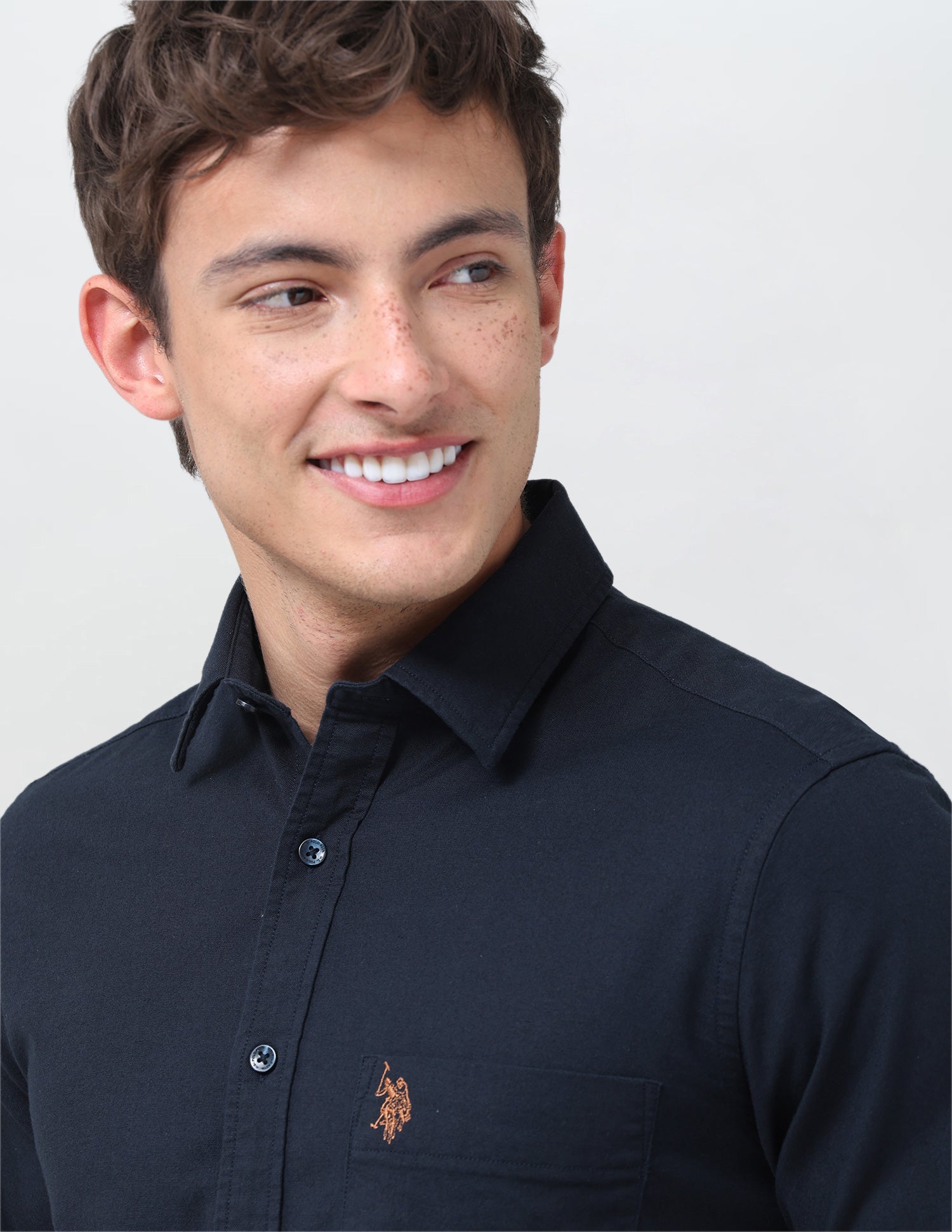 Tailored Fit Oxford Shirt Navy - U.S. Polo Assn. India | Large