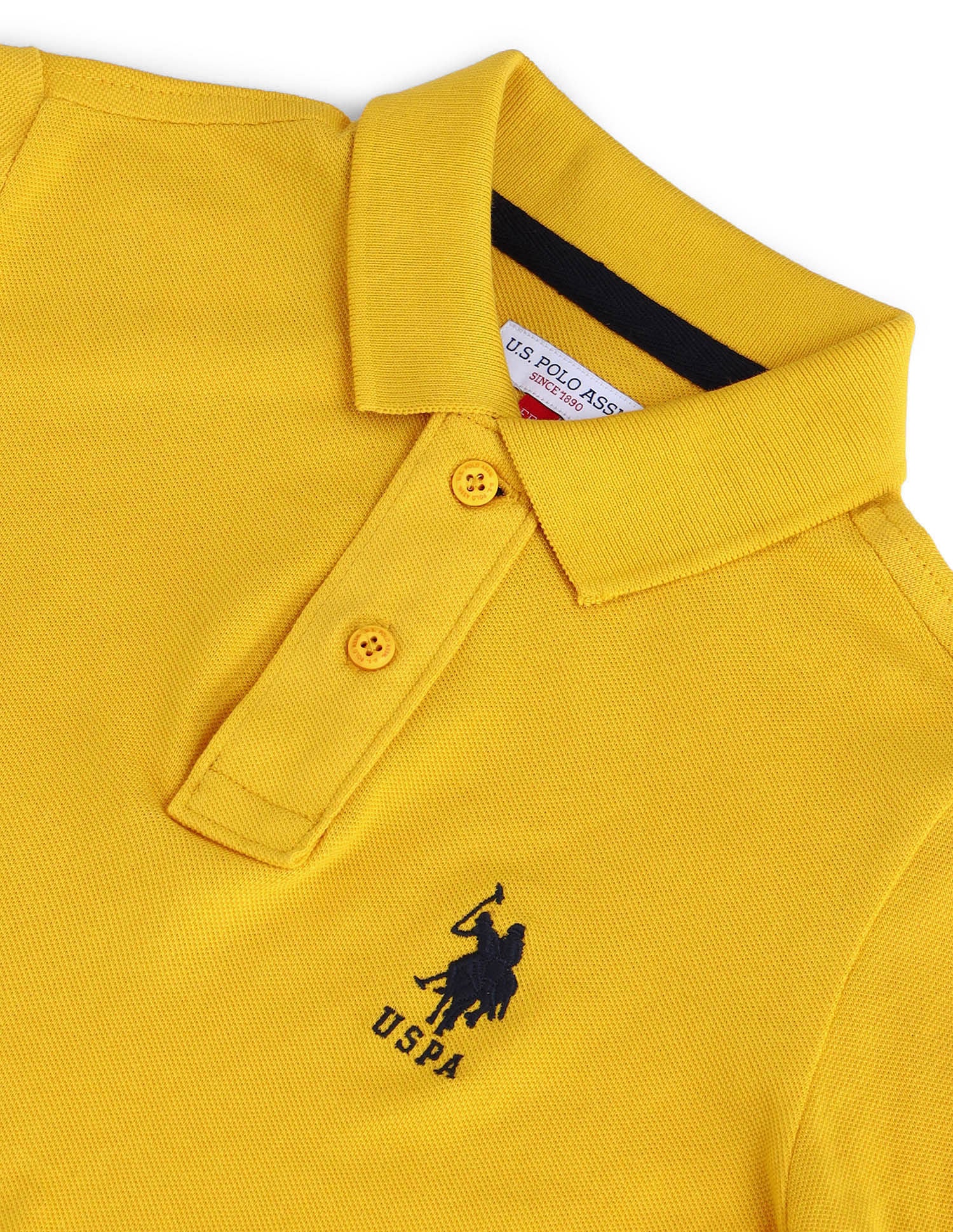 Boys Pure Cotton Regular Polo Shirt Mustard - U.S. POLO ASSN. | Large
