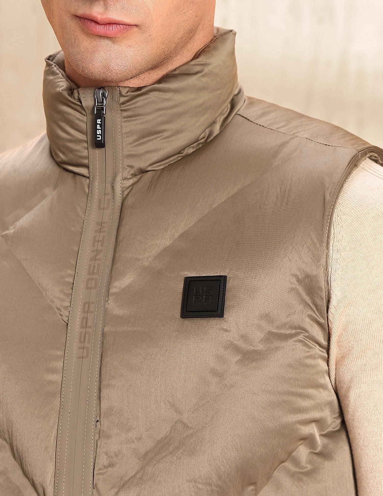 Legend Of Horseshoe Puffer Jacket Light Brown - U.S. POLO ASSN. | Large