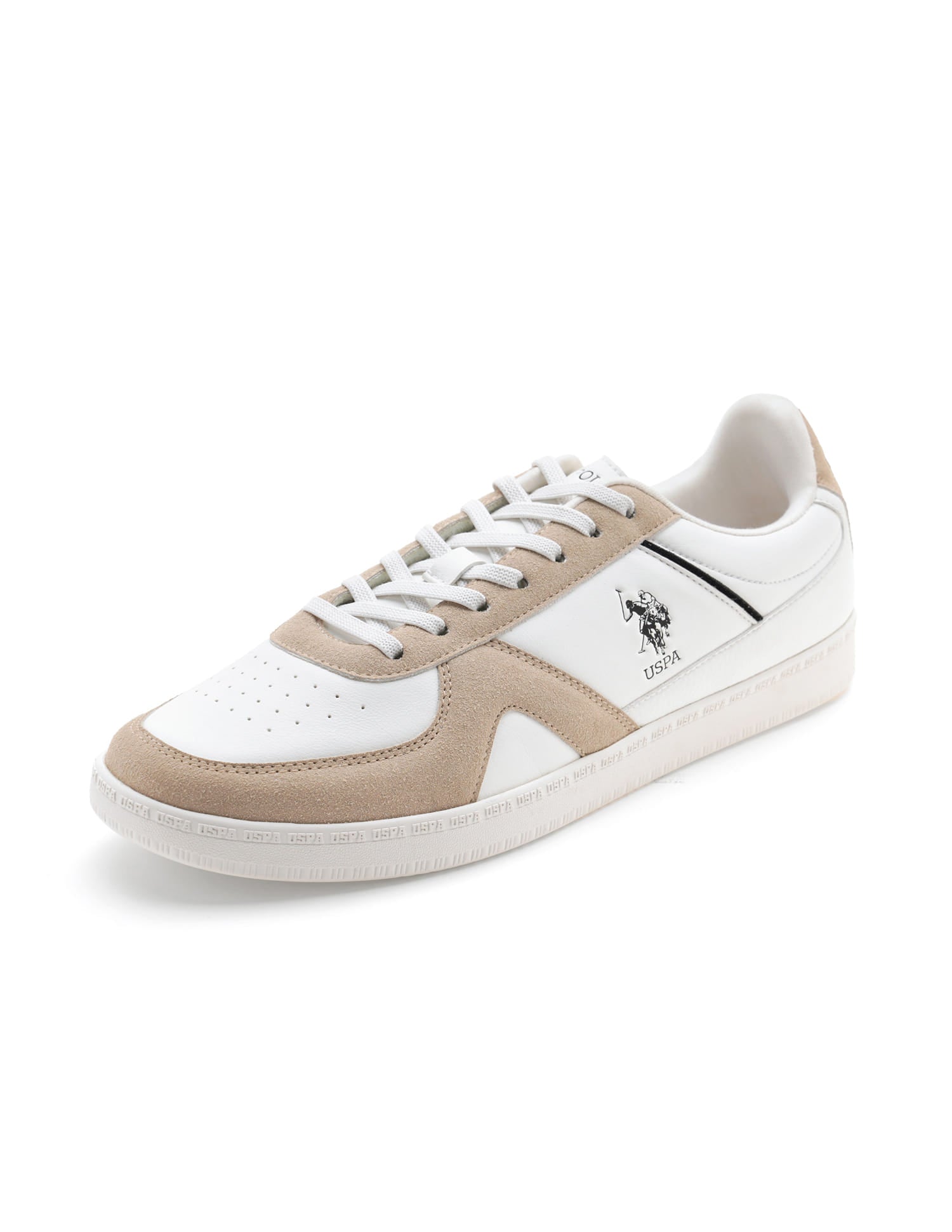 Men Jorge Colourblocked Sneakers White - U.S. Polo Assn. India | Large