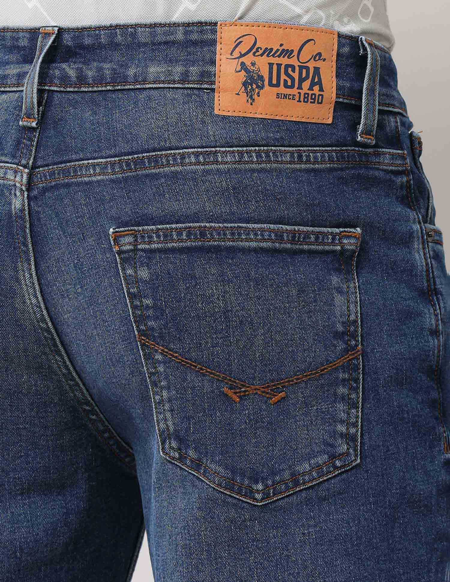 Cole Comfort Cropped Blue Jeans Dark Wash - U.S. Polo Assn. India | Large