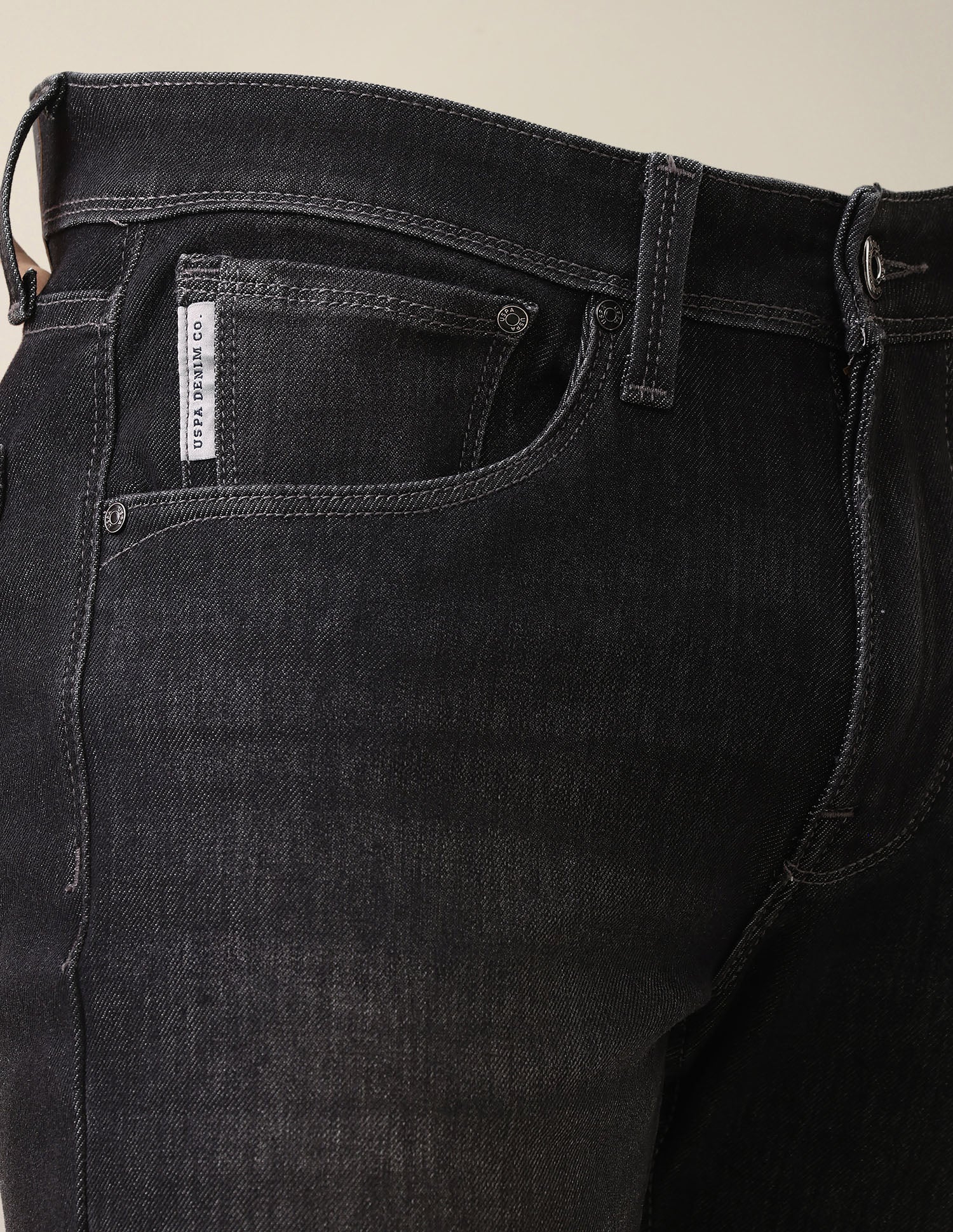 Brandon Slim-Tapered Fit Black Jeans Black - U.S. Polo Assn. India | Large