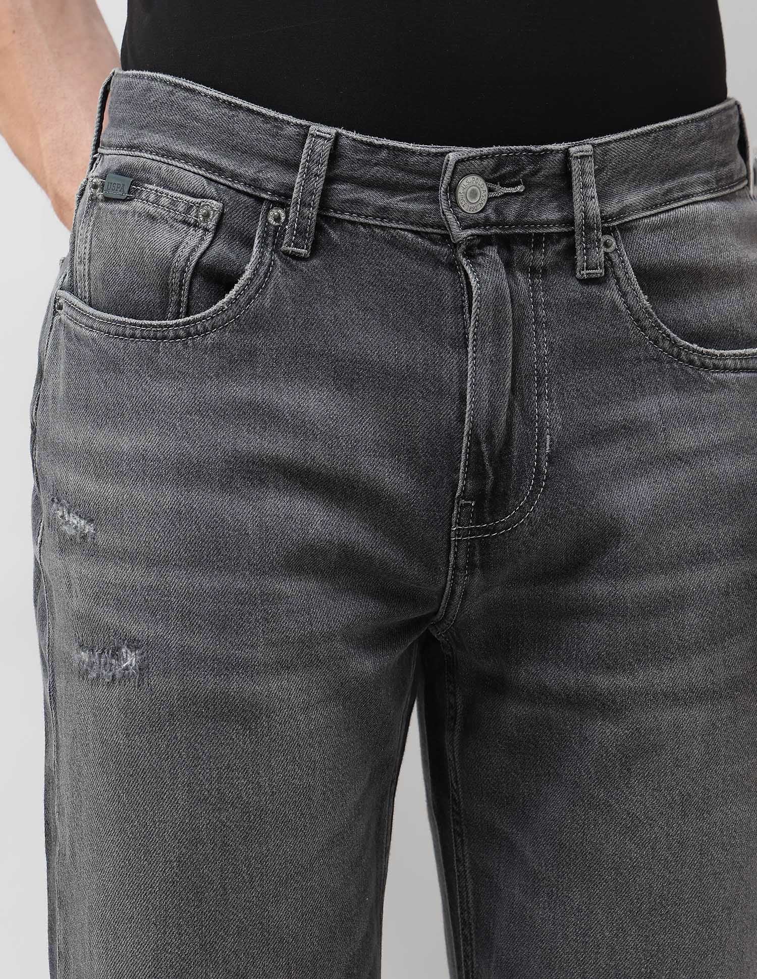 Shawn Relaxed Fit Grey Jeans Dark Grey - U.S. POLO ASSN. | Large