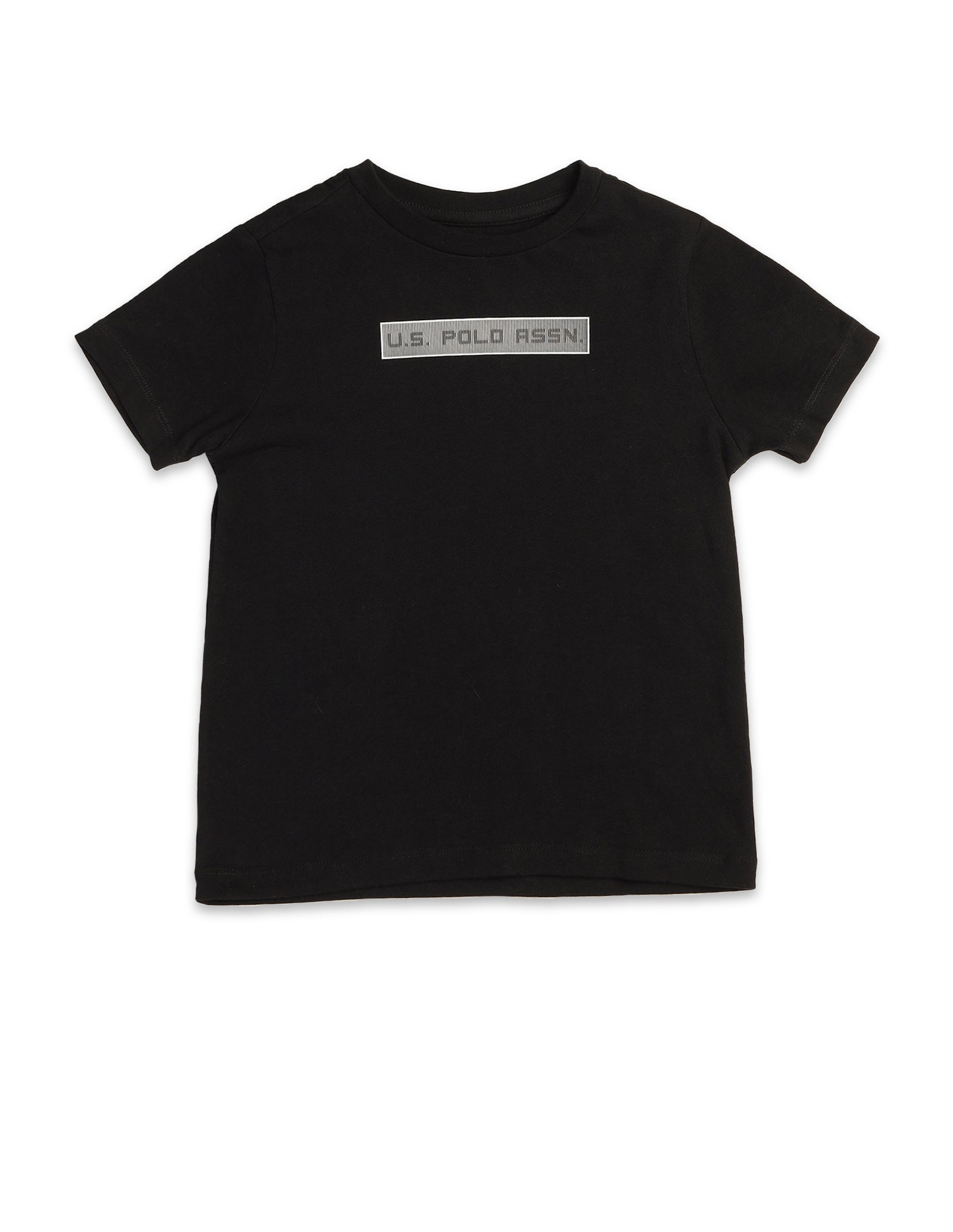 Boys Solid Regular Fit T-Shirt Black - U.S. POLO ASSN. | Large