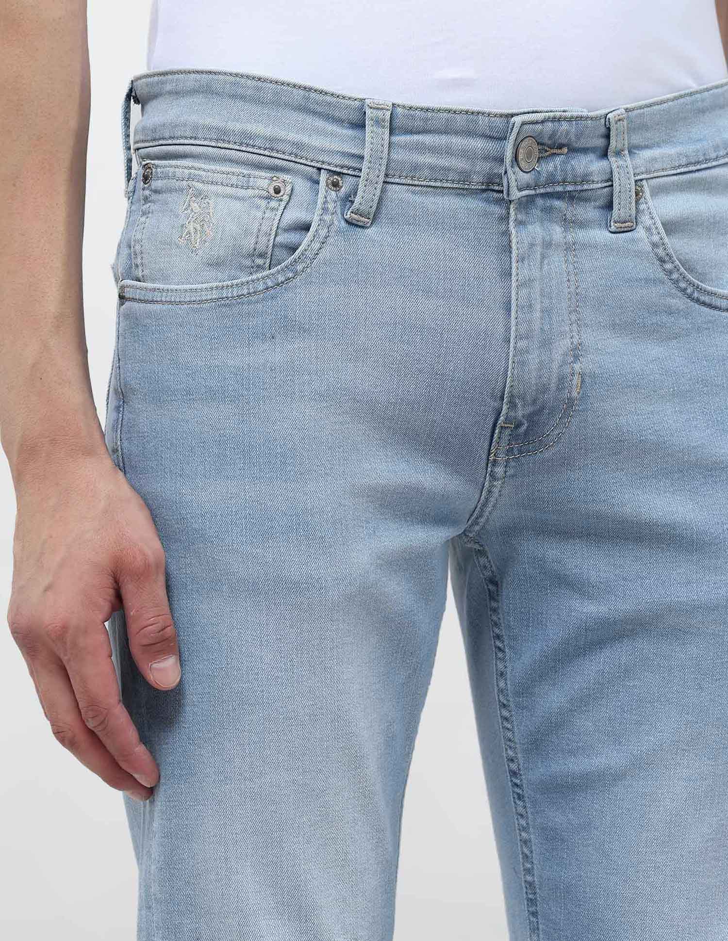 Regallo Skinny Fit Blue Jeans Light Blue - U.S. POLO ASSN. | Large