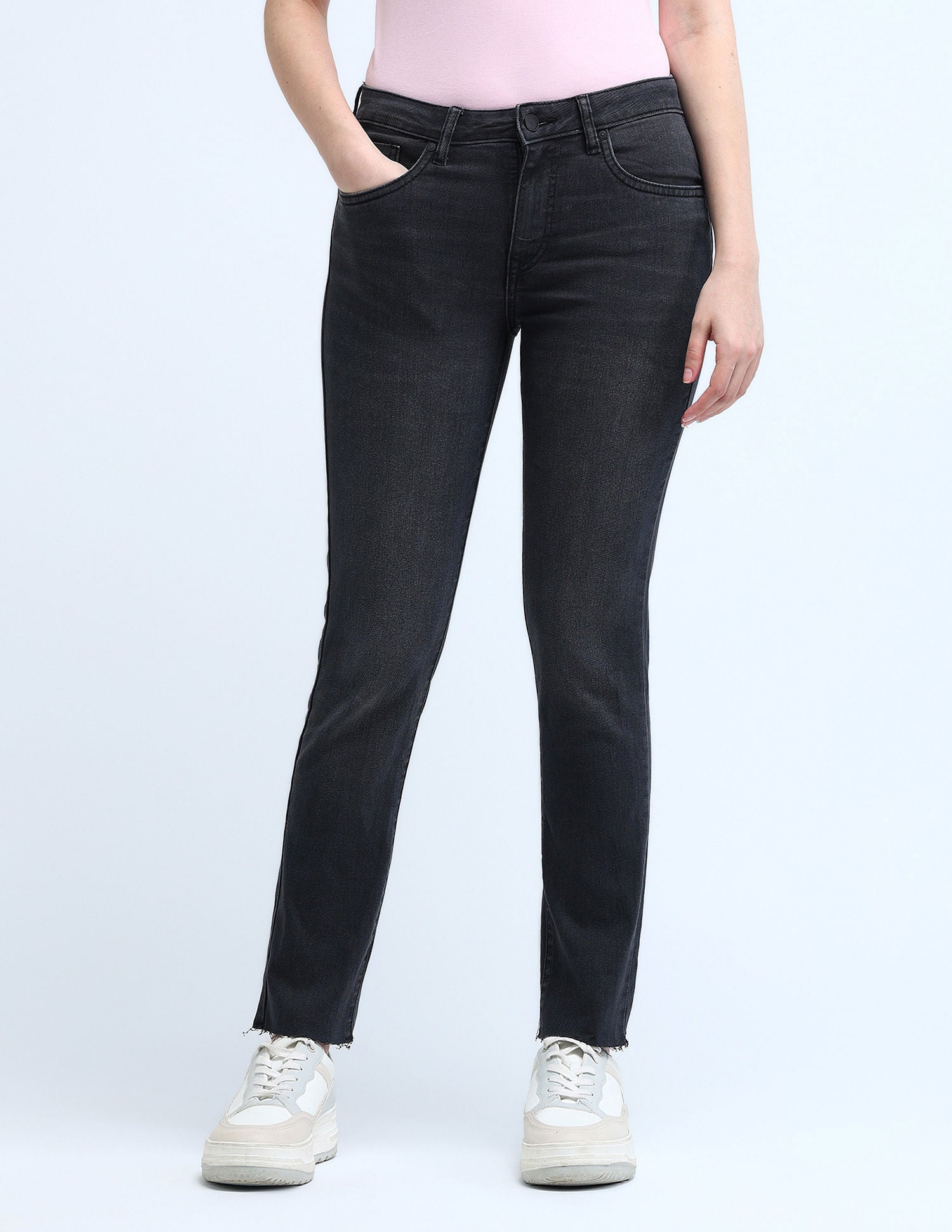 Mid Rise Slim Fit Jeans Dark Grey - U.S. Polo Assn. India | Large