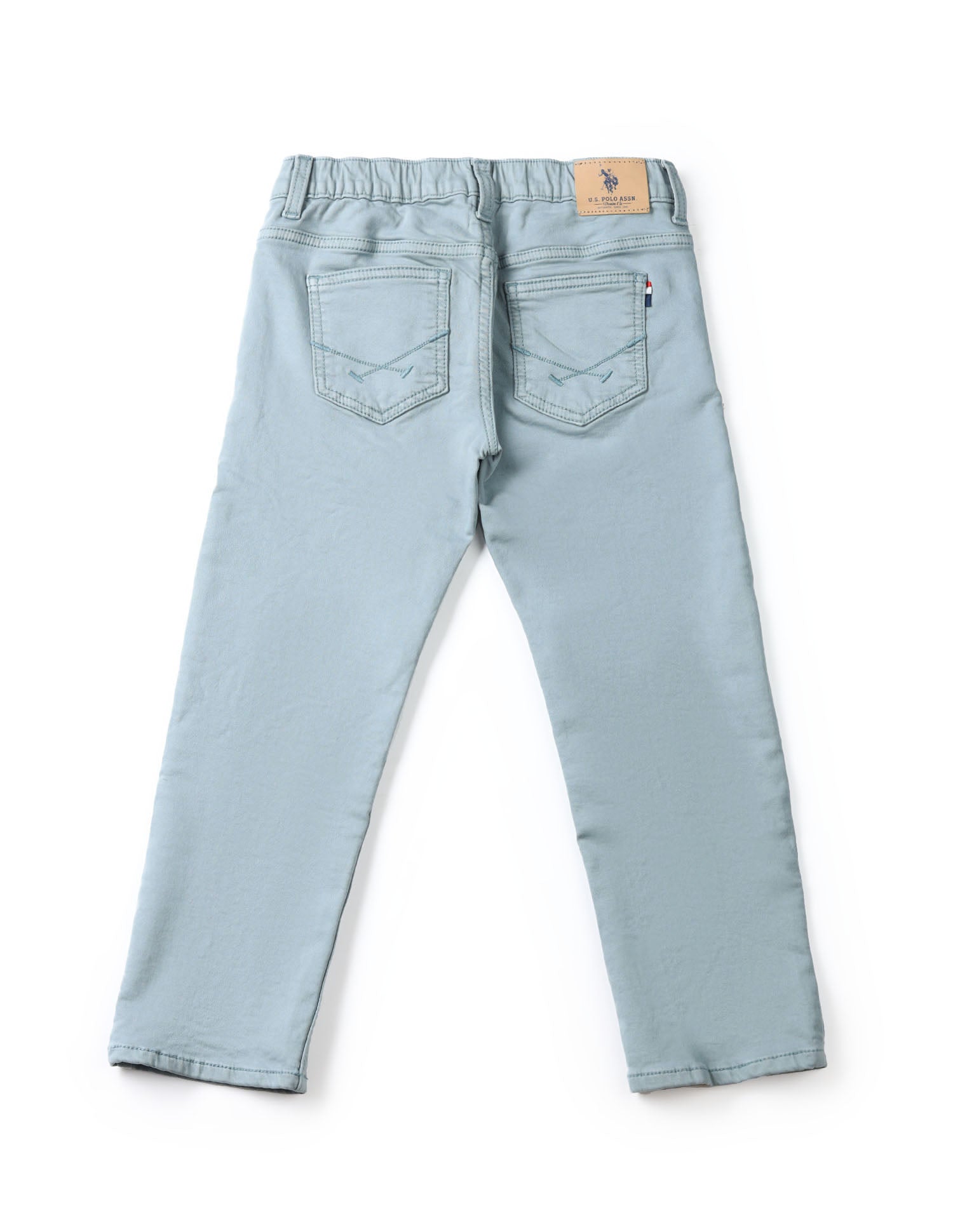 Boys Relaxed Fit Mid Rise Jeans Aqua - U.S. POLO ASSN. | Large